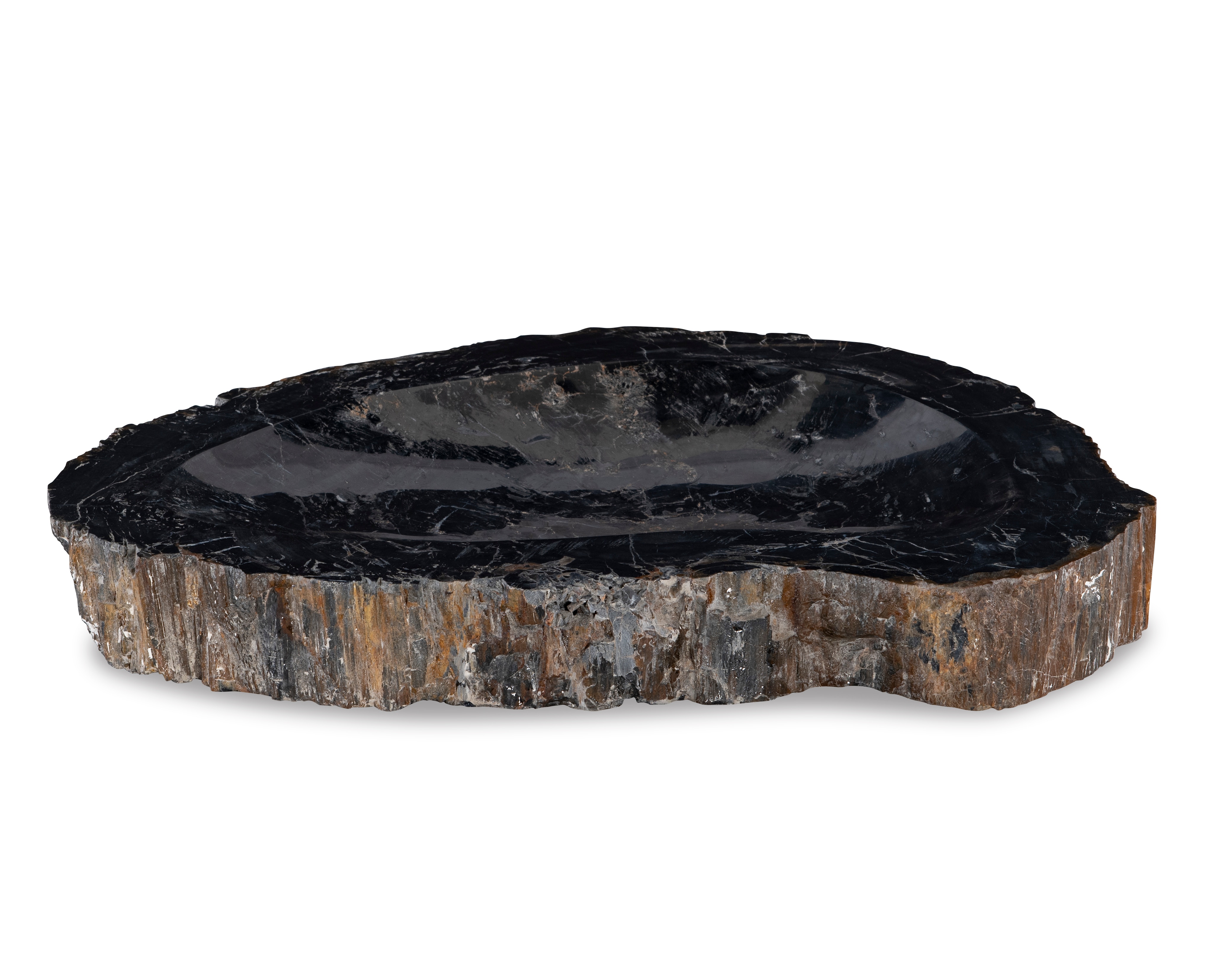 Maitland-Smith Large Grey Petrified Bowl 8476-21-L