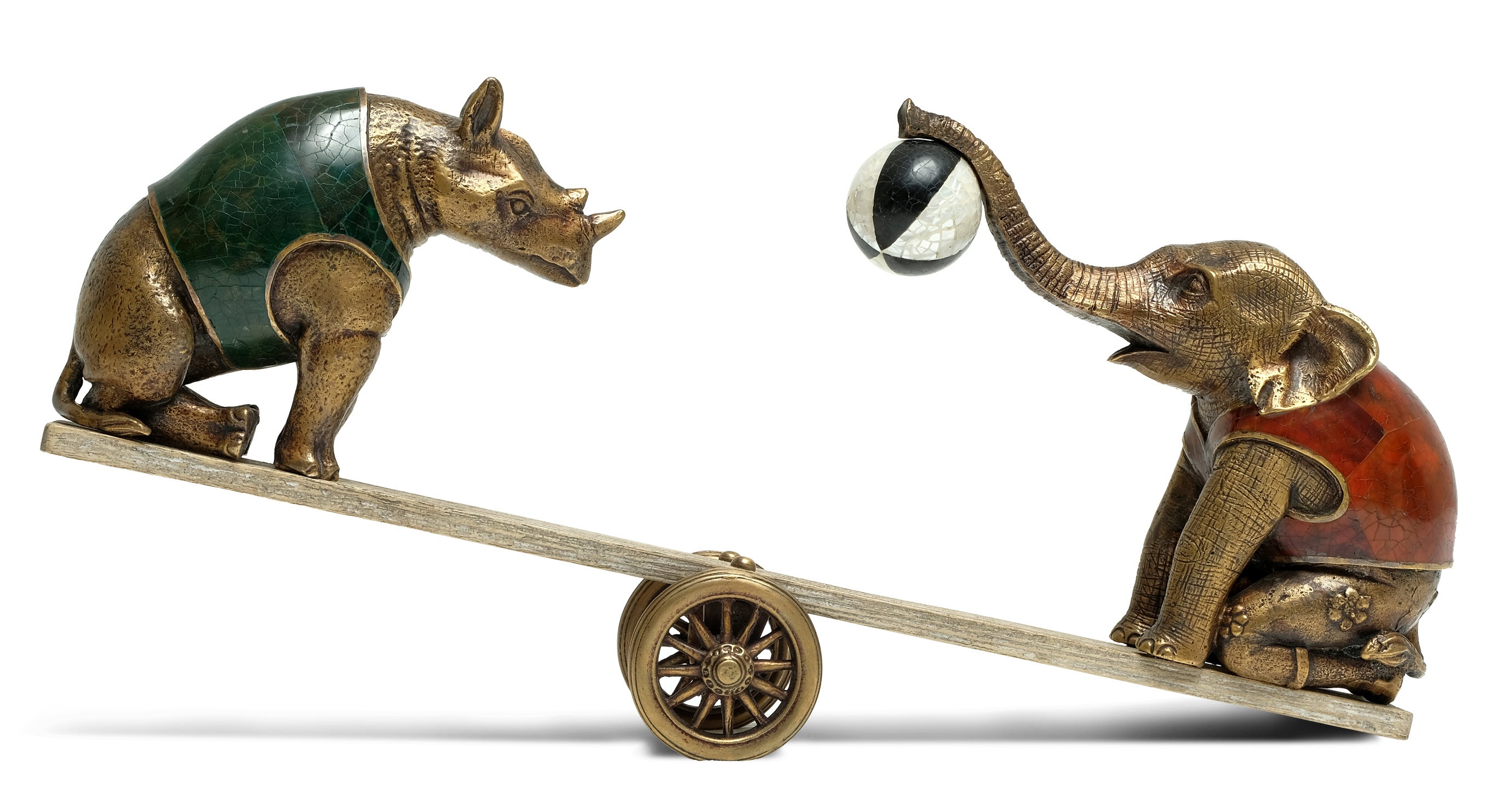 Maitland-Smith Circus See-Saw Sculpture 89-1806