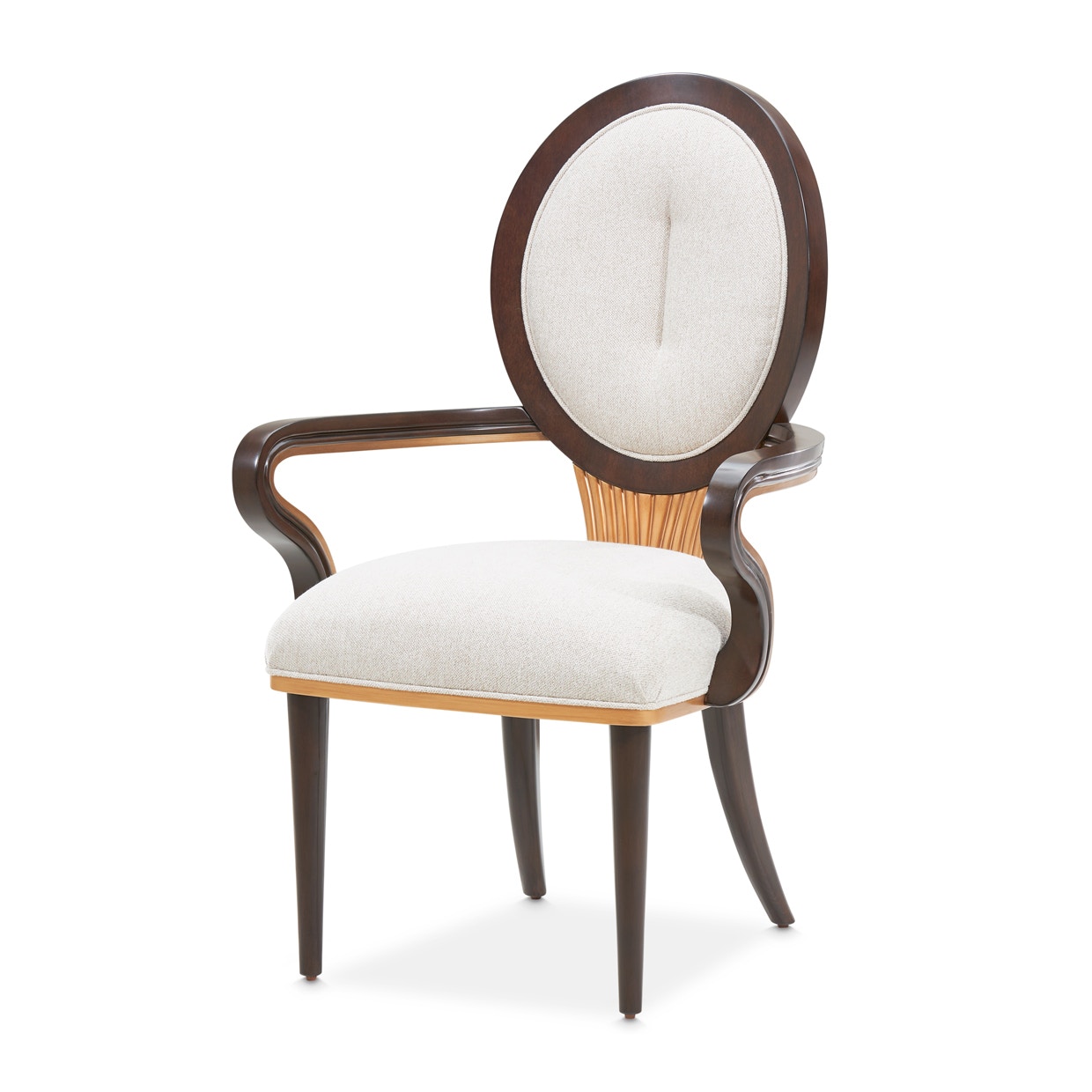 Michael Amini Furniture Camellia Field Arm Chair Warm Pecan N9090004-400