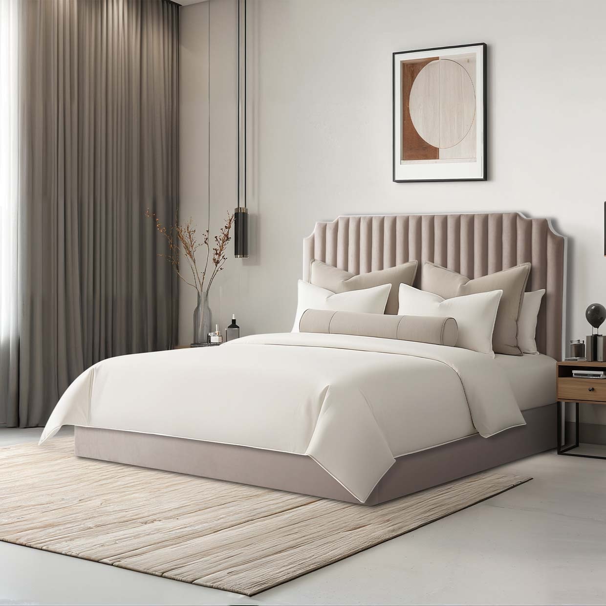 Michael Amini Furniture Amaryllis Queen Lift Up Storage Bed DUB-AEC116QN-HL