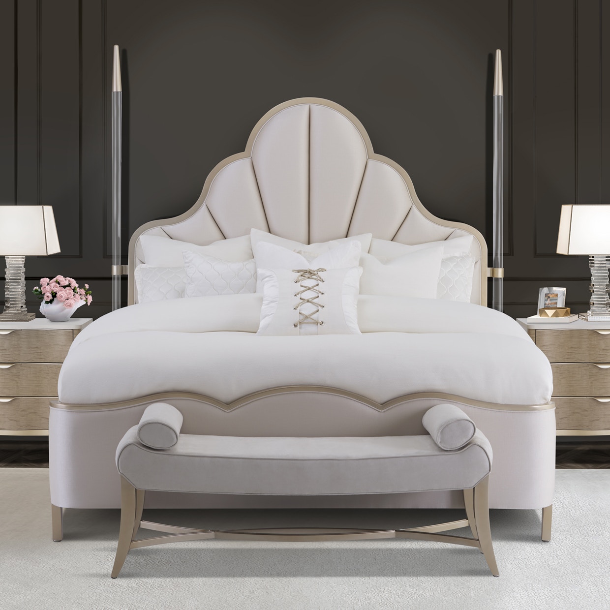 Michael Amini Furniture California King Poster Bed N9007100CK4PT-822