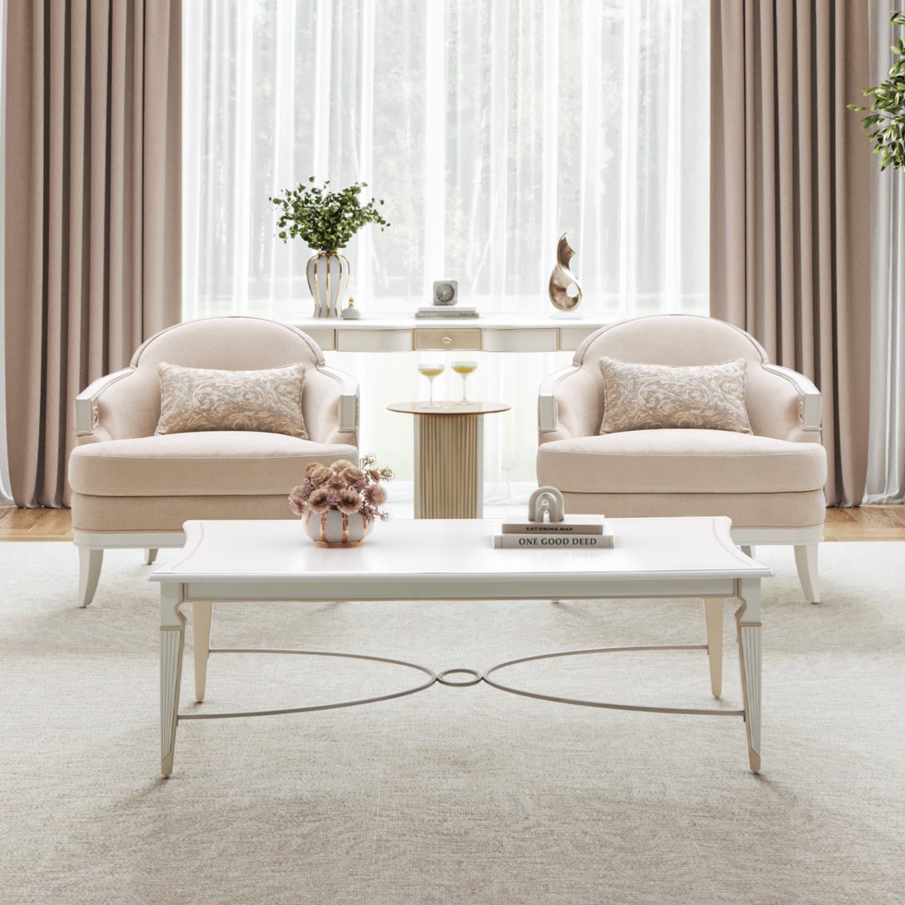 Michael Amini Furniture Matching Accent Chair 9089835-TRQUL-124