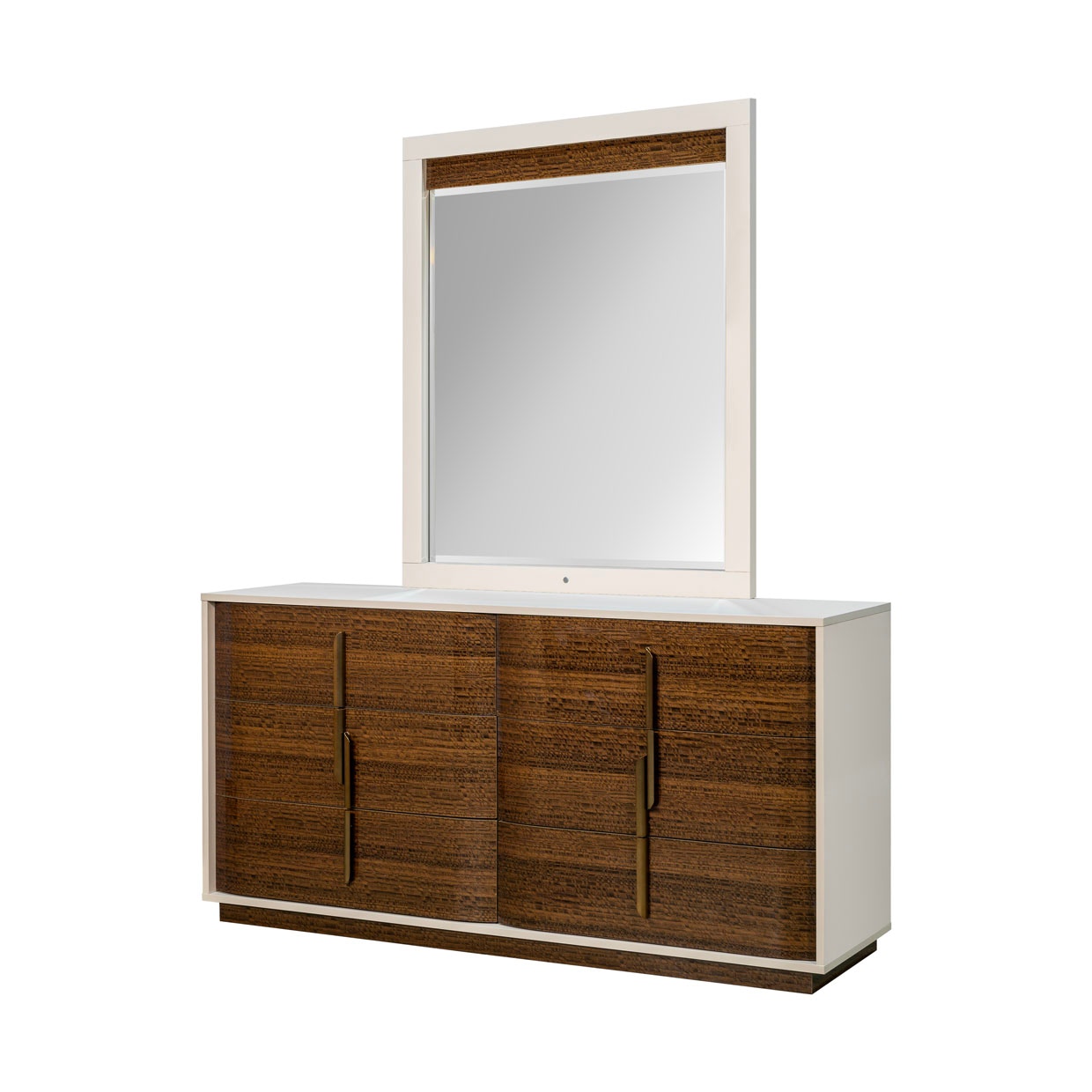 Michael Amini Furniture Dresser with Mirror 9023050SA-060-204