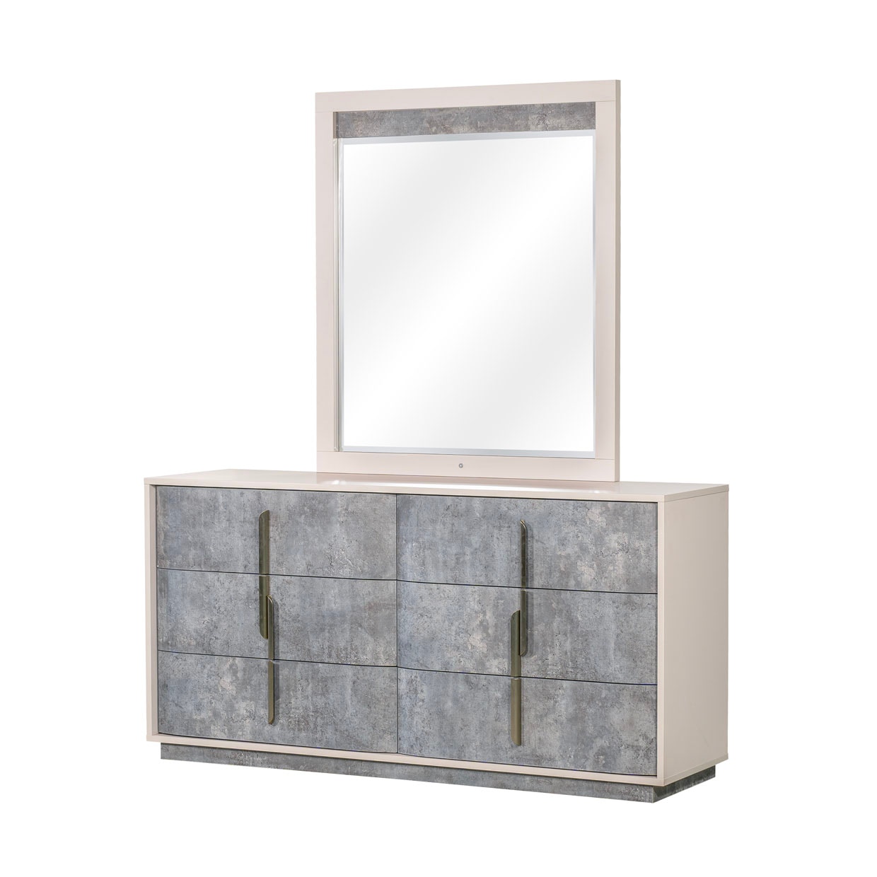 Michael Amini Furniture Dresser with Mirror 9023050SA-060-837