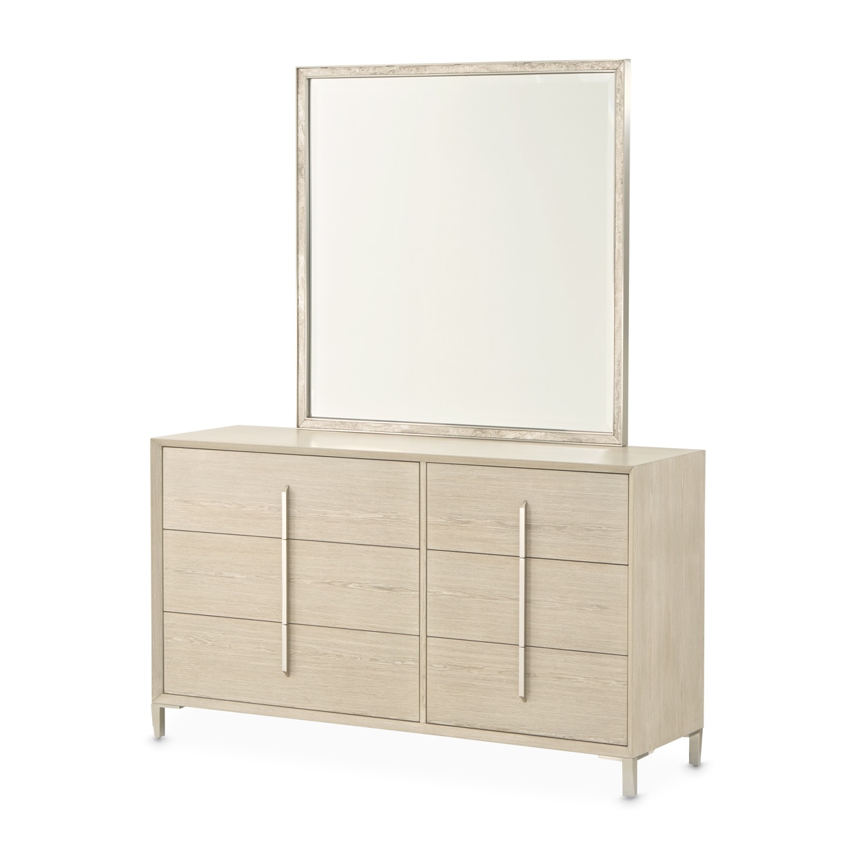 Michael Amini Furniture Small Dresser with Mirror 9030050SA-260-138