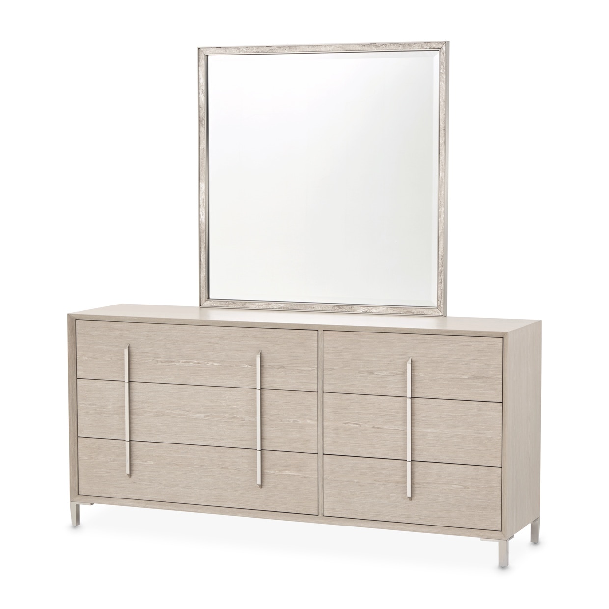 Michael Amini Furniture Large Dresser with Mirror 9030051SA-260-138