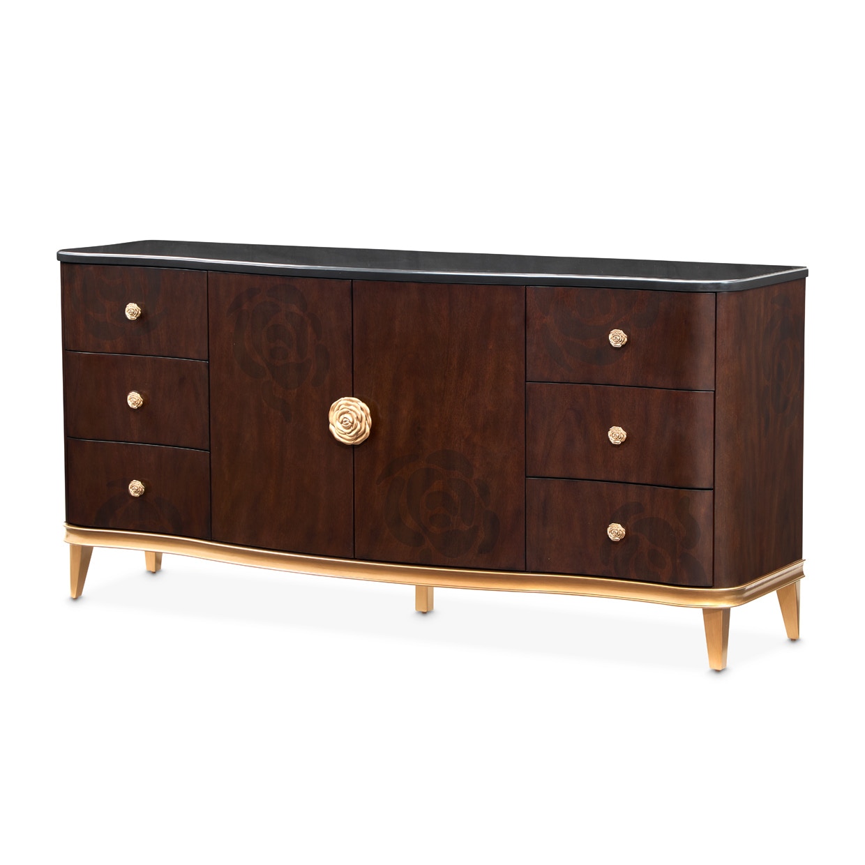 Michael Amini Furniture Camellia Field Dresser Warm Pecan N9090050SA-400