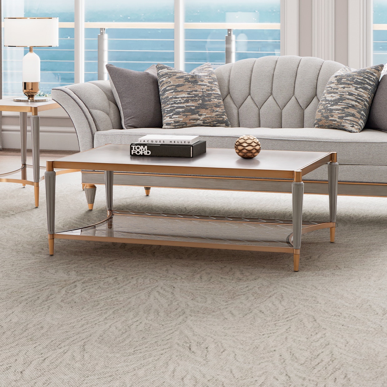Michael Amini Furniture Rectangular Cocktail Table 9088201-803