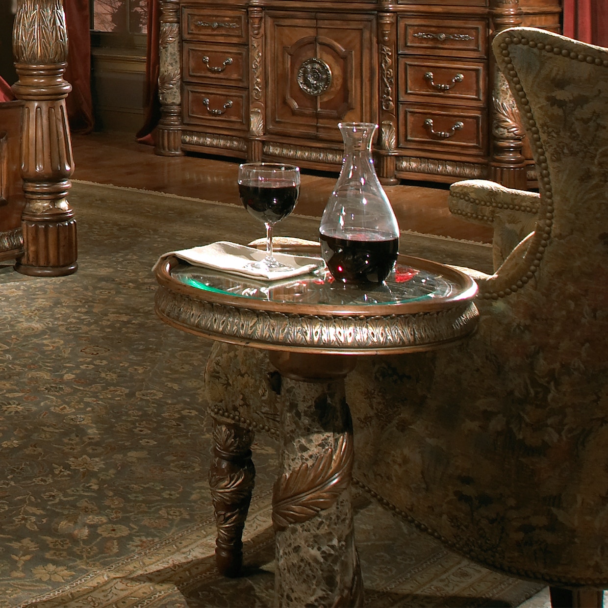 Michael Amini Furniture Chair Side Table 72222-55