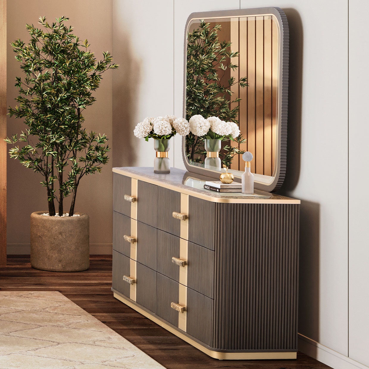Michael Amini Furniture Wall Mirror 9096260-417