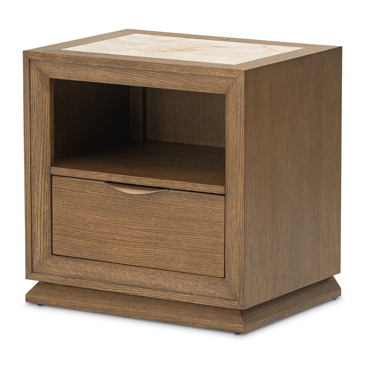 Michael Amini Furniture 1-Drawer Nightstand with LED Lights 9031040-225