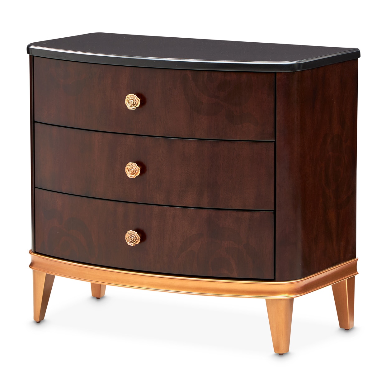 Michael Amini Furniture Camellia Field Nightstand Warm Pecan N9090040-400