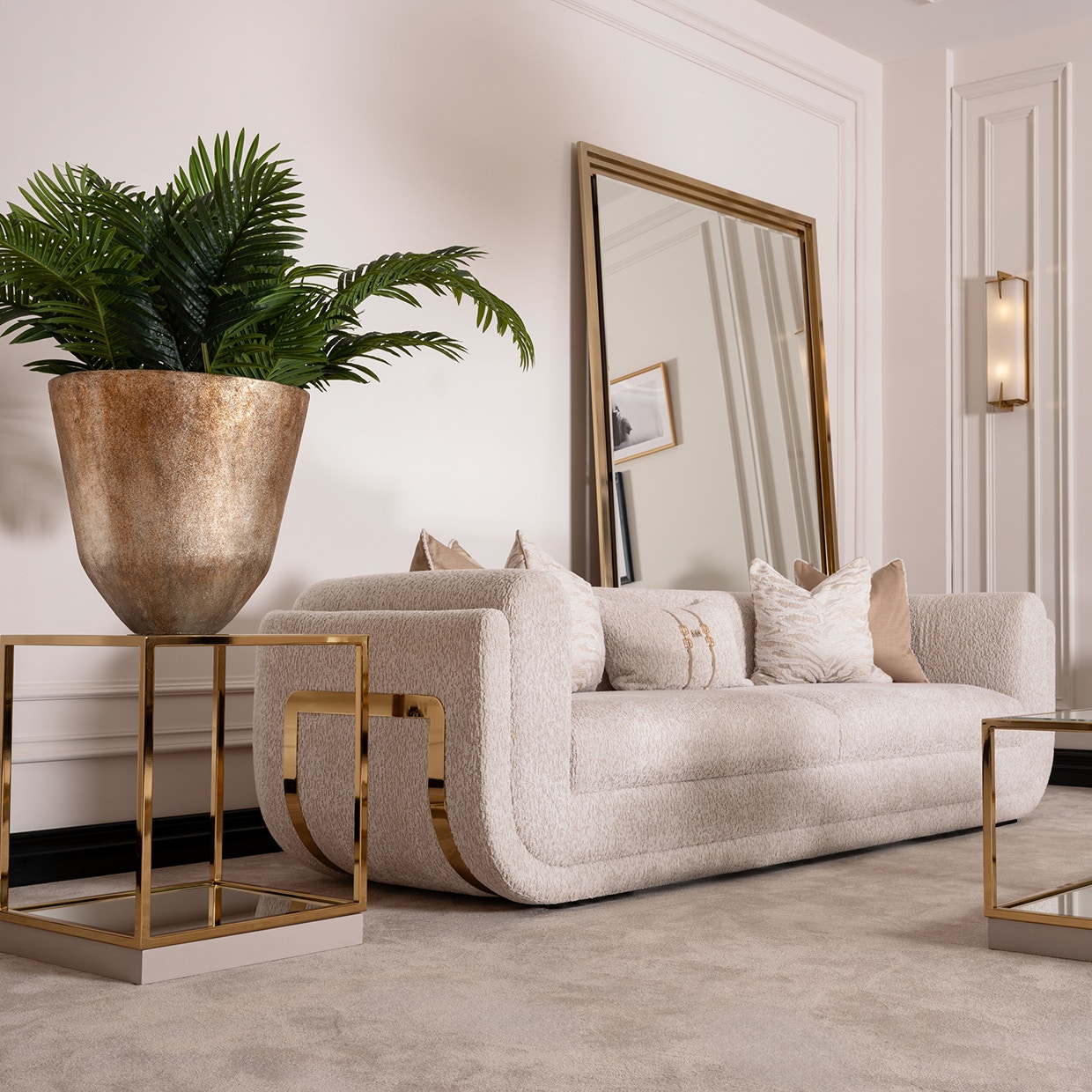 Michael Amini Furniture Standard Sofa - Cashmere LFR-SBRZ815-CSM-806