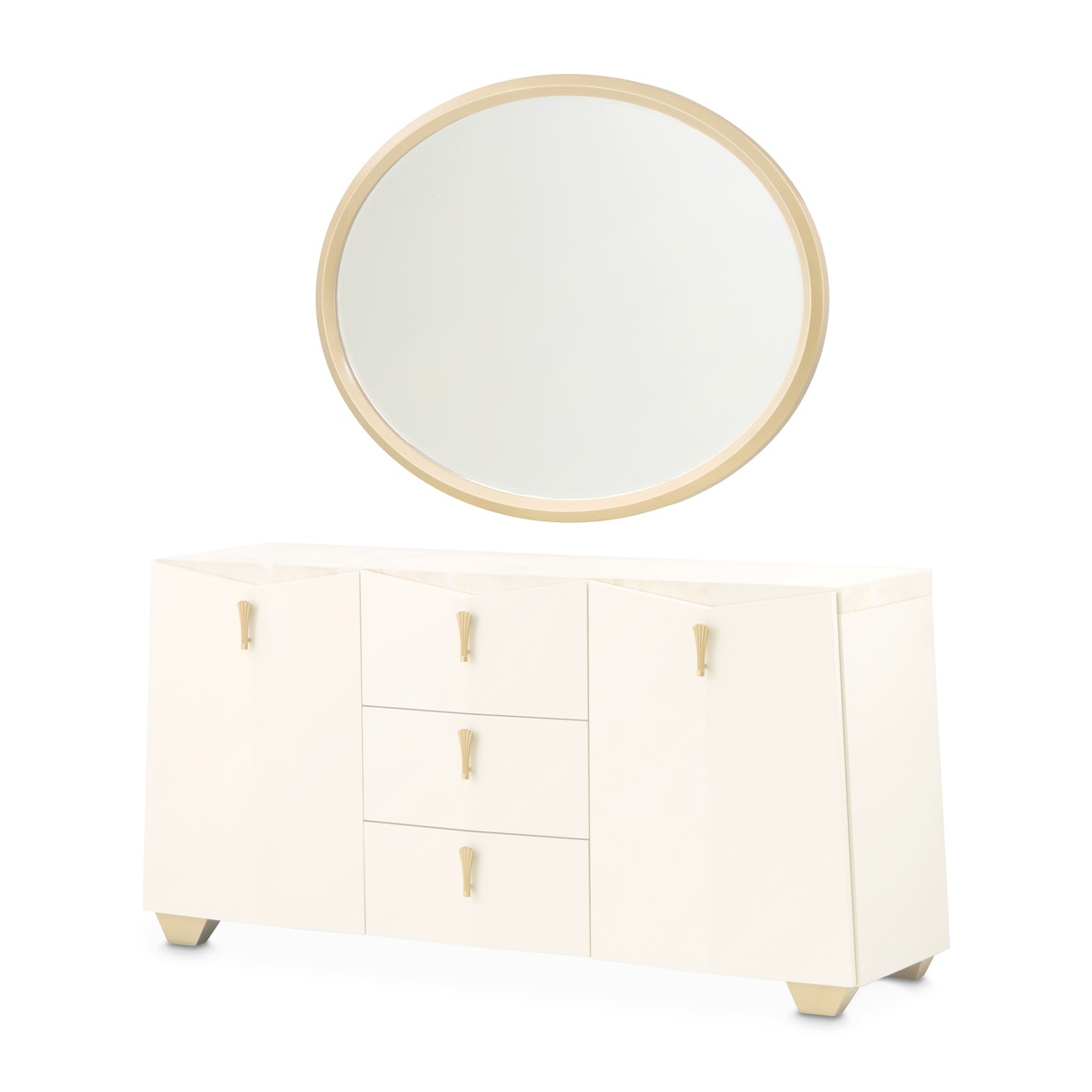 Michael Amini Furniture Sideboard with Mirror 9091007-260-112