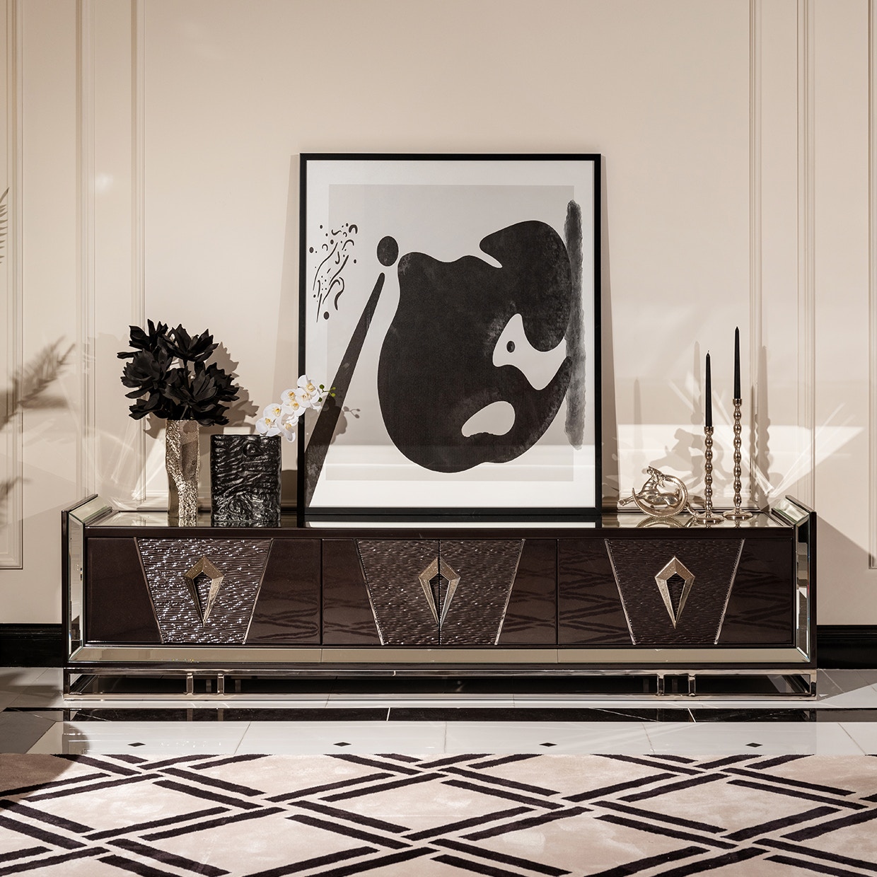 Michael Amini Furniture Media Cabinet LFR-CRMA081-830