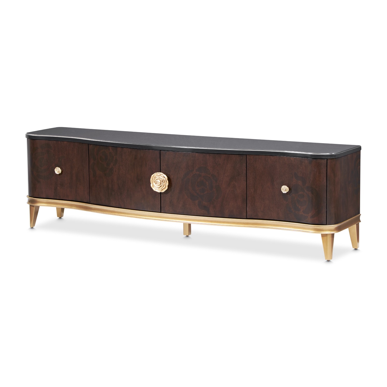 Michael Amini Furniture Camellia Field Media Cabinet Warm Pecan N9090081-400