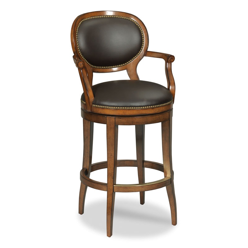 Woodbridge Oval Back Swivel Bar Stool 7093-10