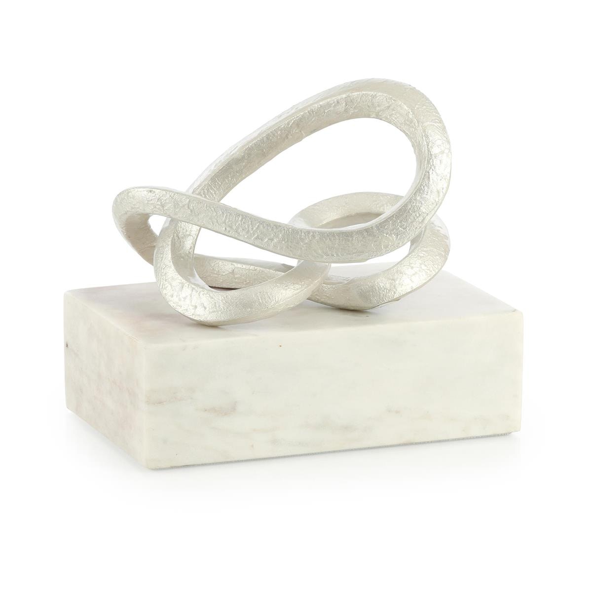 John Richard Abstract Coil Sculpture on Marble, Wide JRA-16190