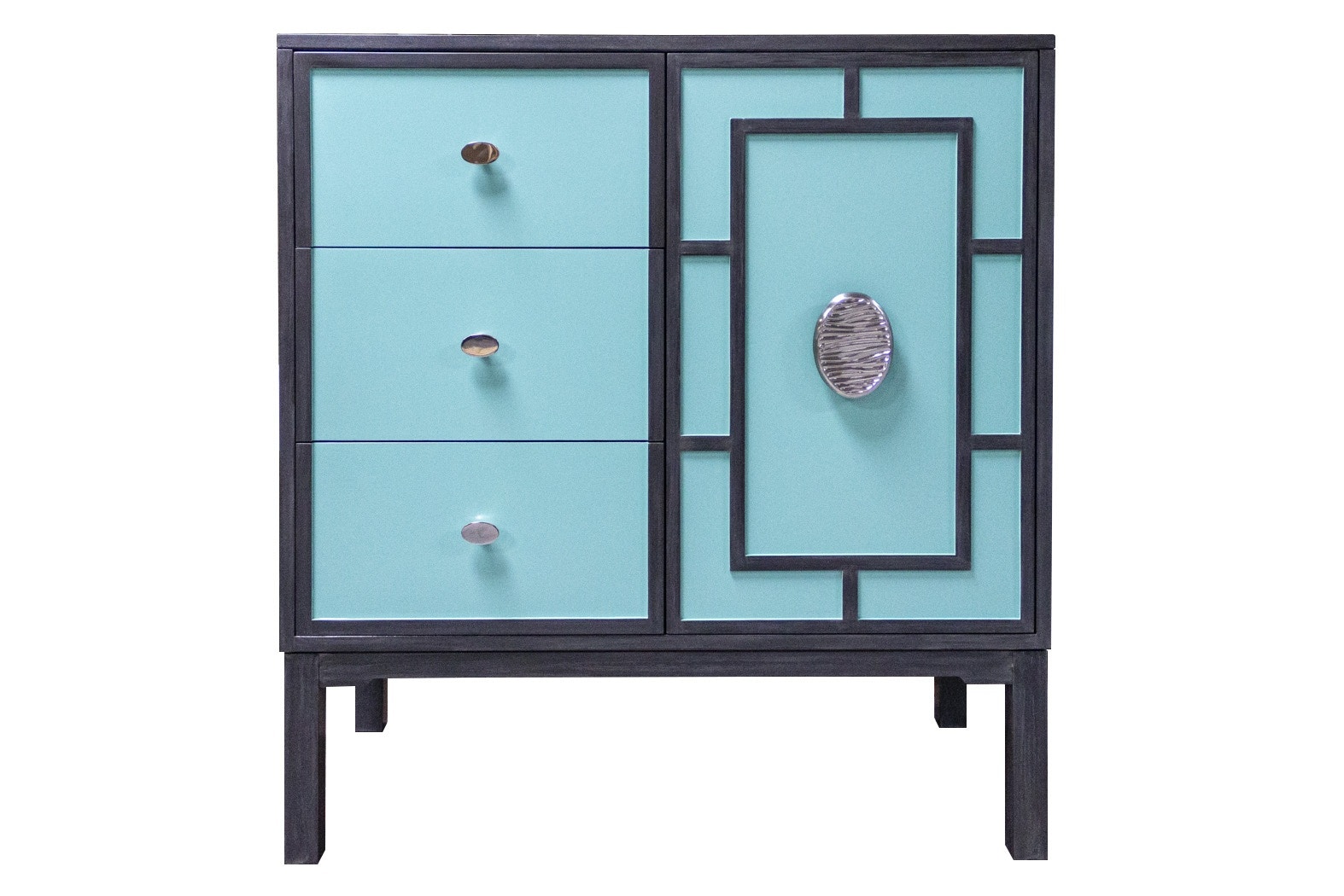 Kindel Furniture Facets 36 Split Chest, Three Drawer, One Door 68-9-DW84-DR18-BB1