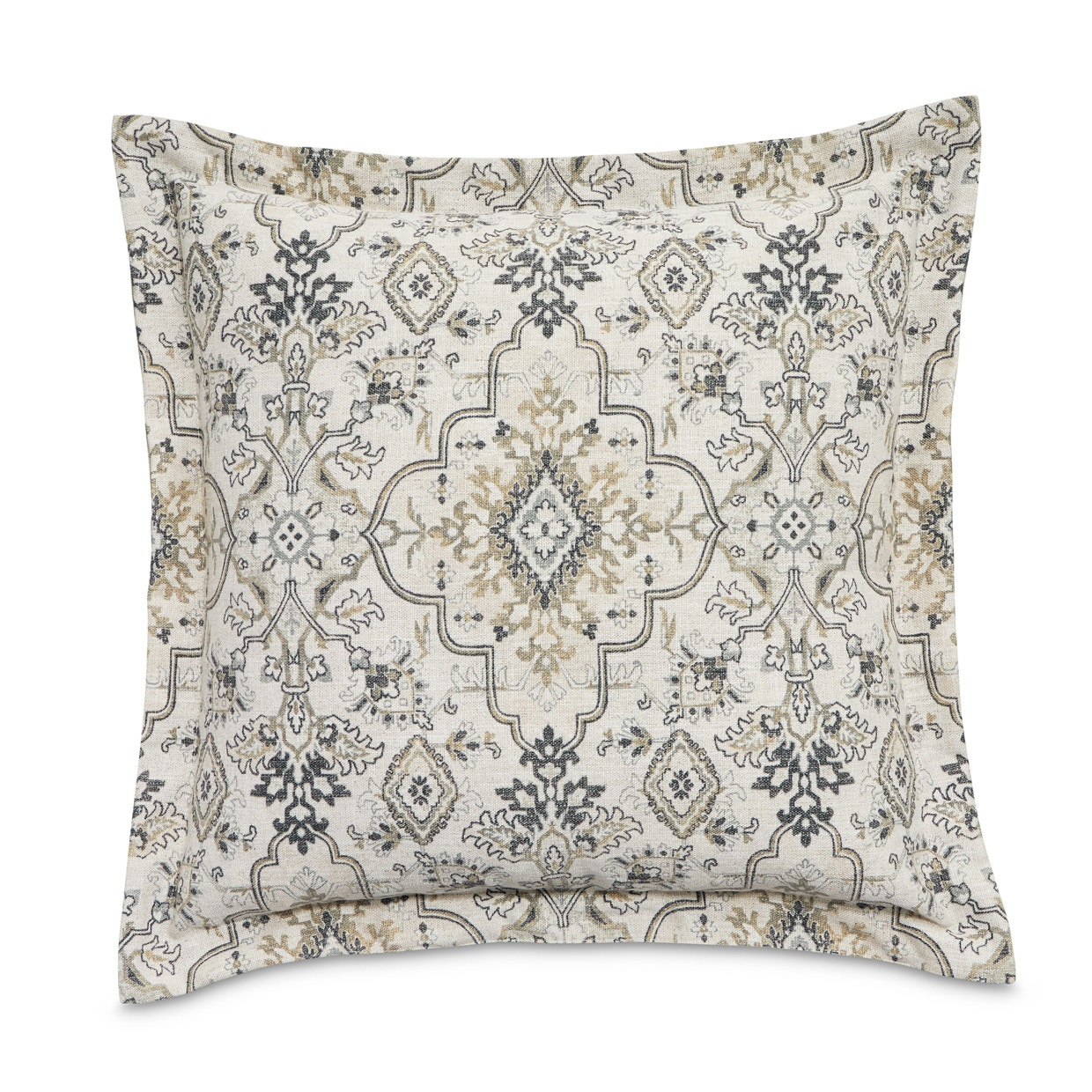 Michael Amini Furniture Moonbeam Powell Natural 21in Sq x 1.5in Flange Pillow BCS-DP24-POWEL-NAT