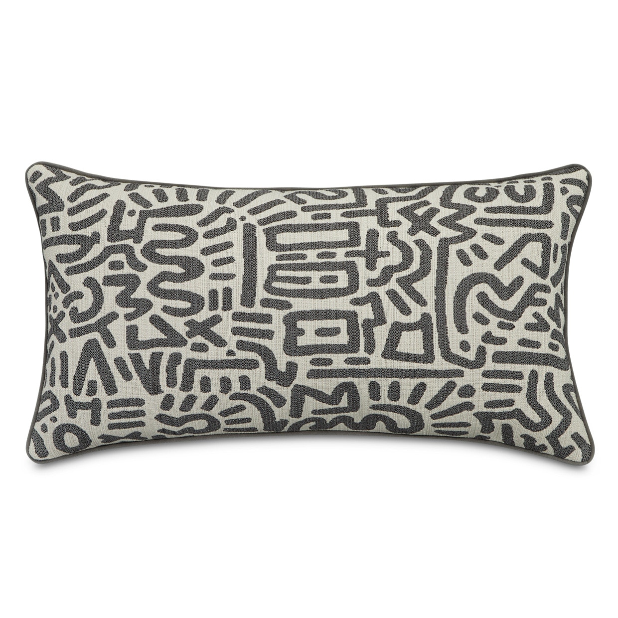 Michael Amini Furniture Explorer Halsey Slate 13 x 24in Oblong Pillow BCS-DPOB-HLSEY-SLT