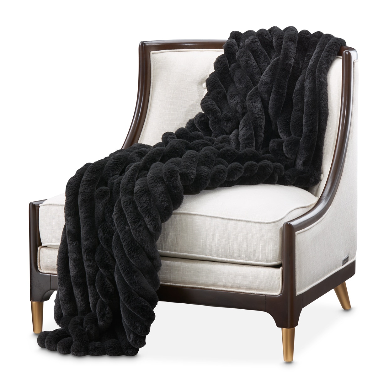 Michael Amini Furniture 52x72 Throw Onyx BTHO-5272-PARKR-ONX