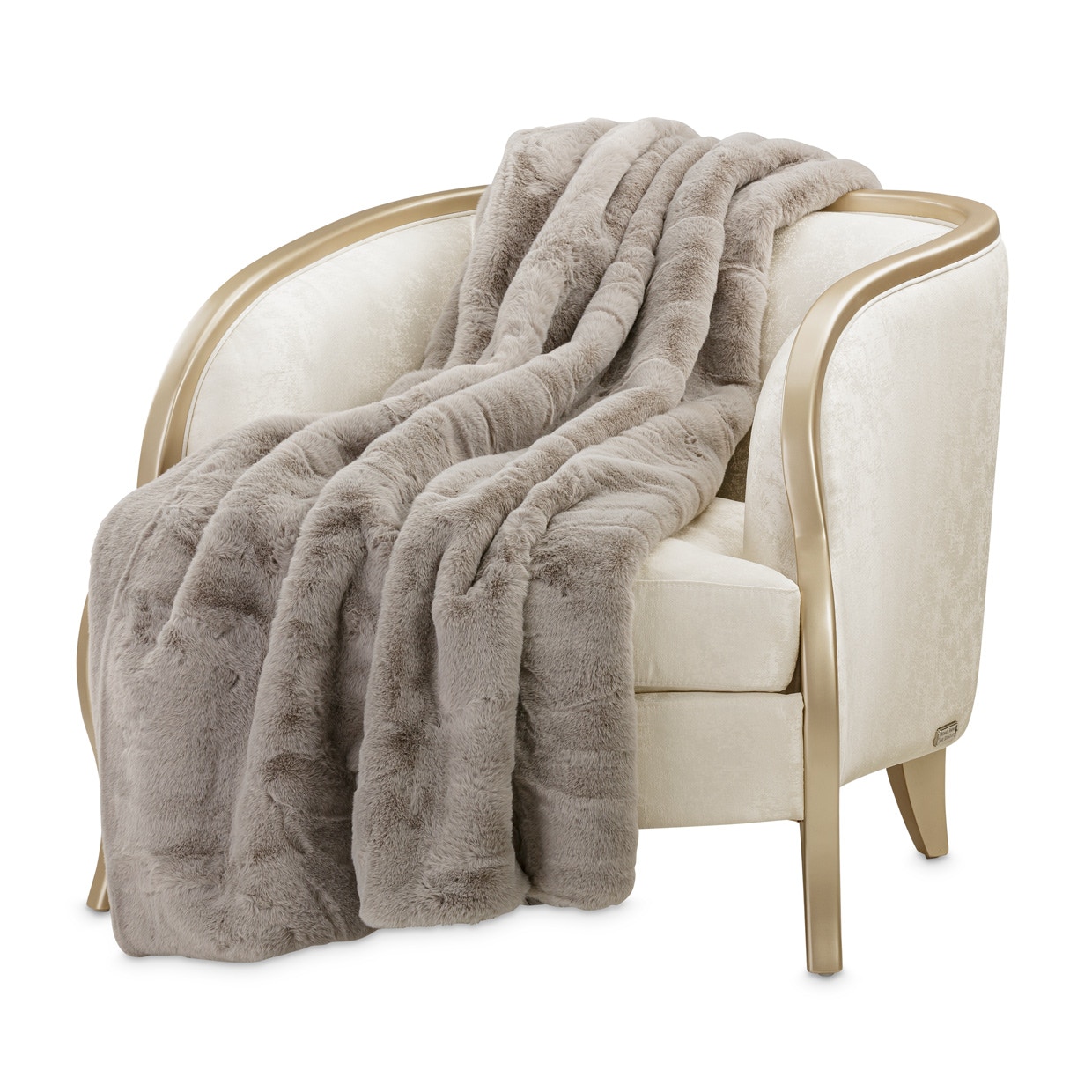 Michael Amini Furniture 54x72Throw Platinum BTHO-5472-HOPPS-PLT