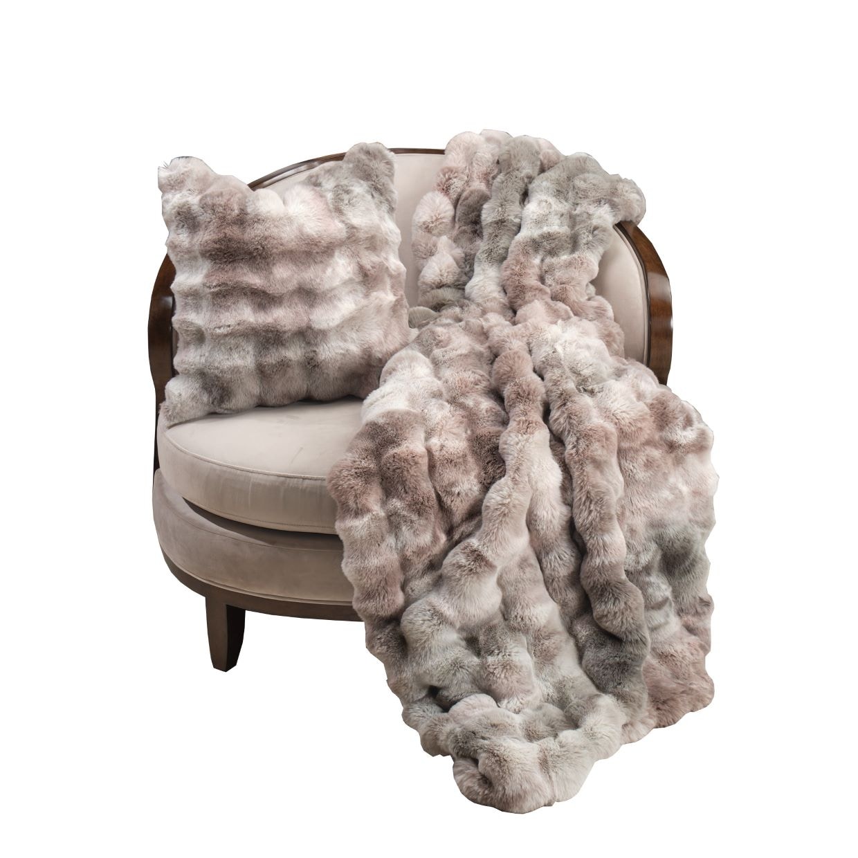 Michael Amini Furniture 56x72 Throw Grey BTHO-5672-WINTN-GRY
