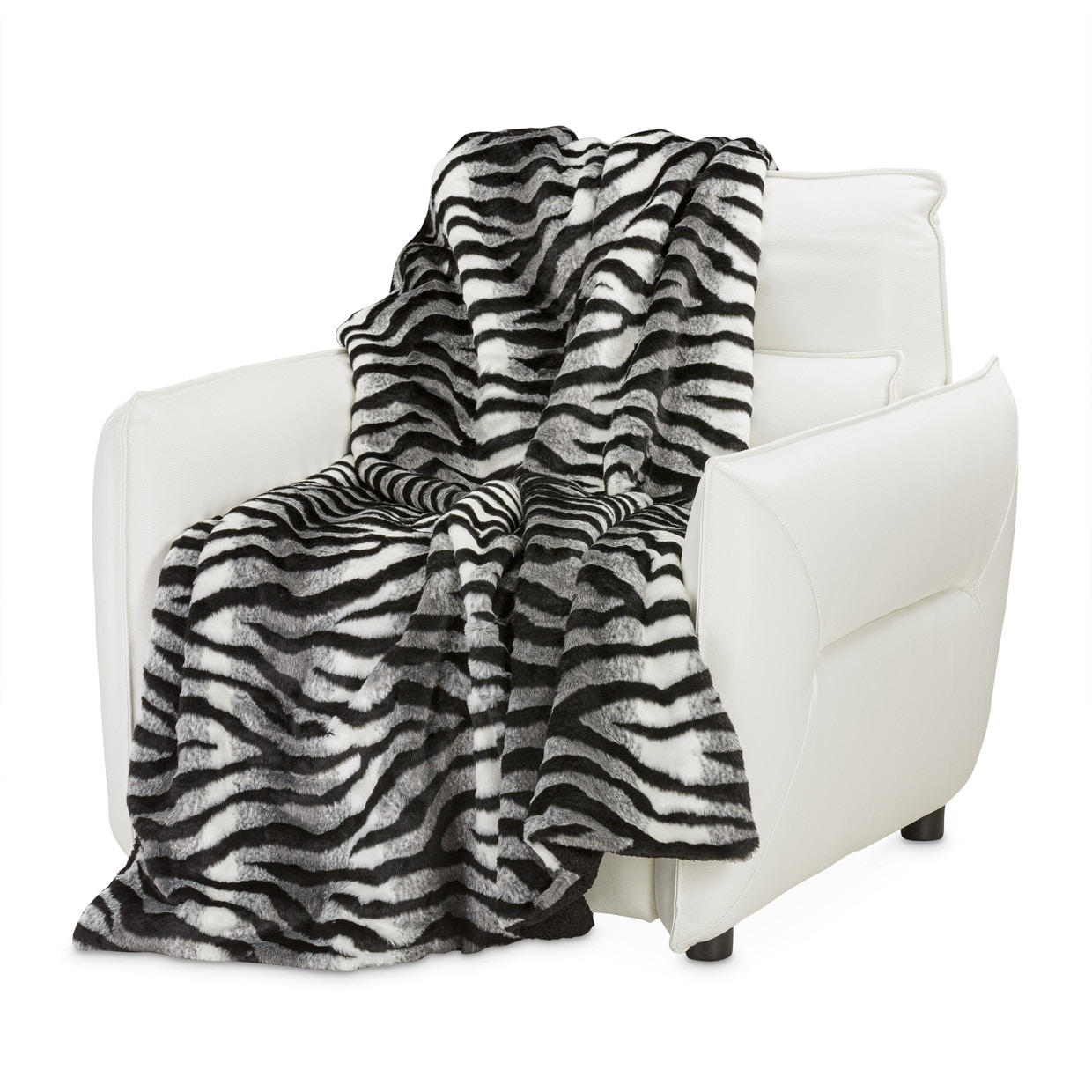 Michael Amini Furniture Zephyr 56x72 in Throw Ebony BTHO-5672-ZPHYR-EBY