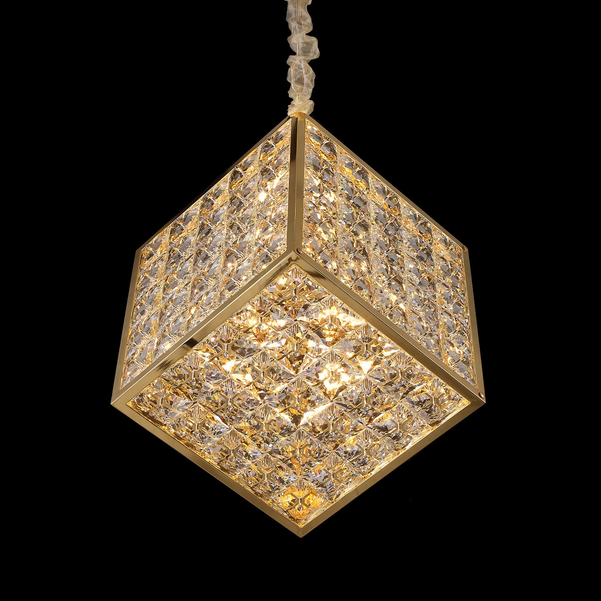 Michael Amini Furniture Cubes Chandelier, Large LT-CH1005-GLD