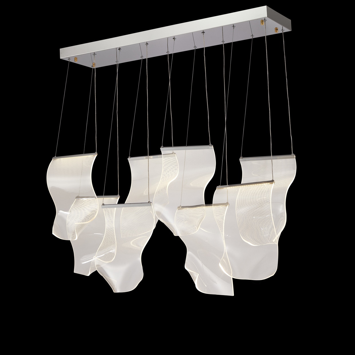 Michael Amini Furniture Sheer Waves 8-Light LED Chandelier - Chrome LT-CH1016CRM-8CLR