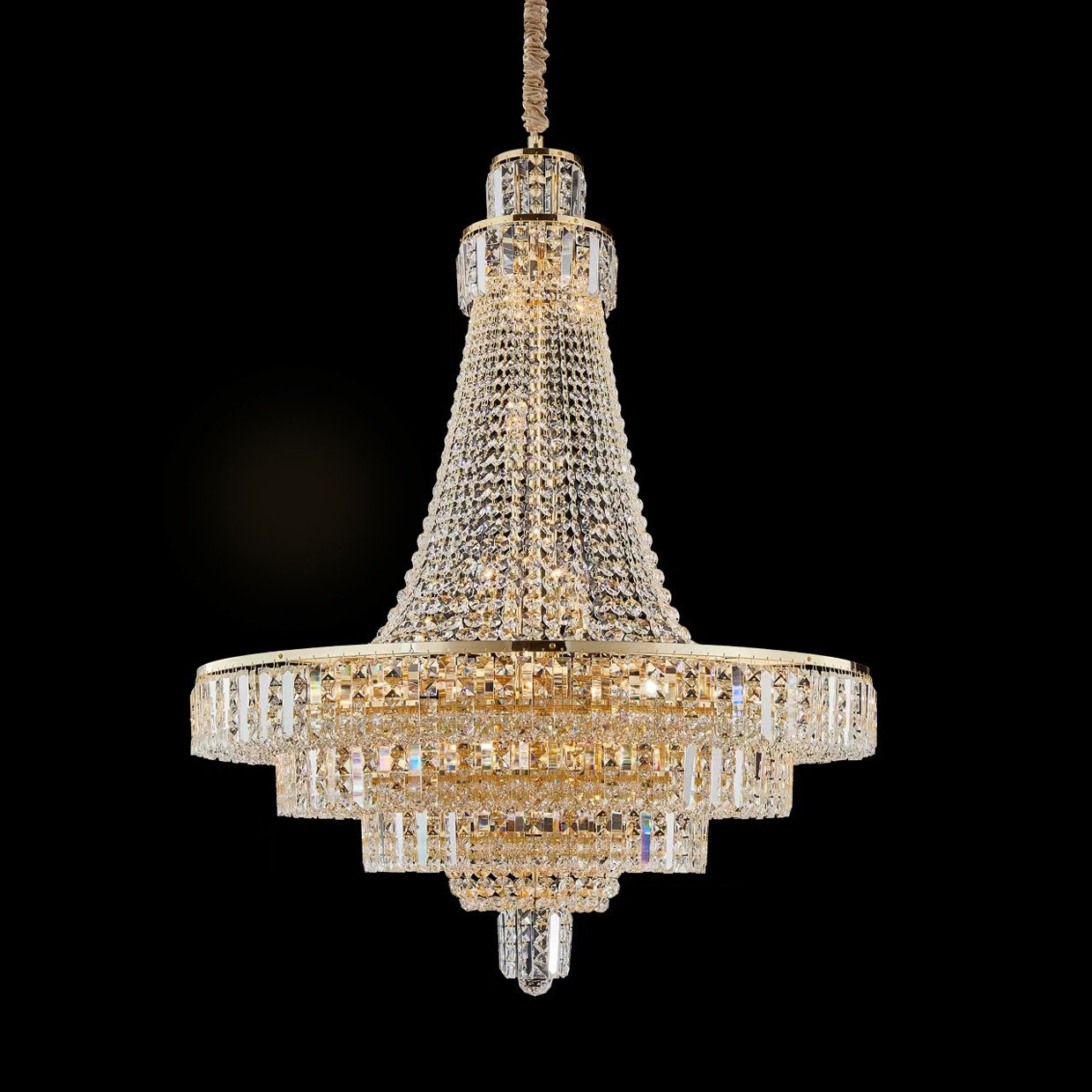 Michael Amini Furniture Luxe Lumiere 28 Light Chandelier Clear Gold LT-CH1028GLD-28CLR