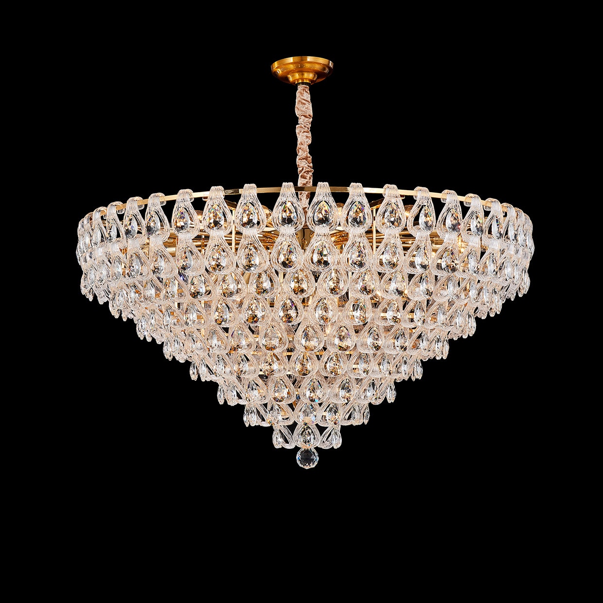 Michael Amini Furniture Gala 28 Light Round LED Chandelier LT-CH1042-28CLR