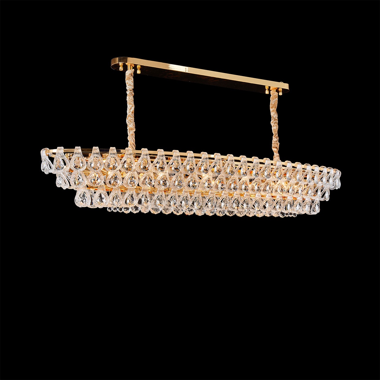 Michael Amini Furniture Gala 14 Light Rect. LED Chandelier LT-CH1043-14CLR