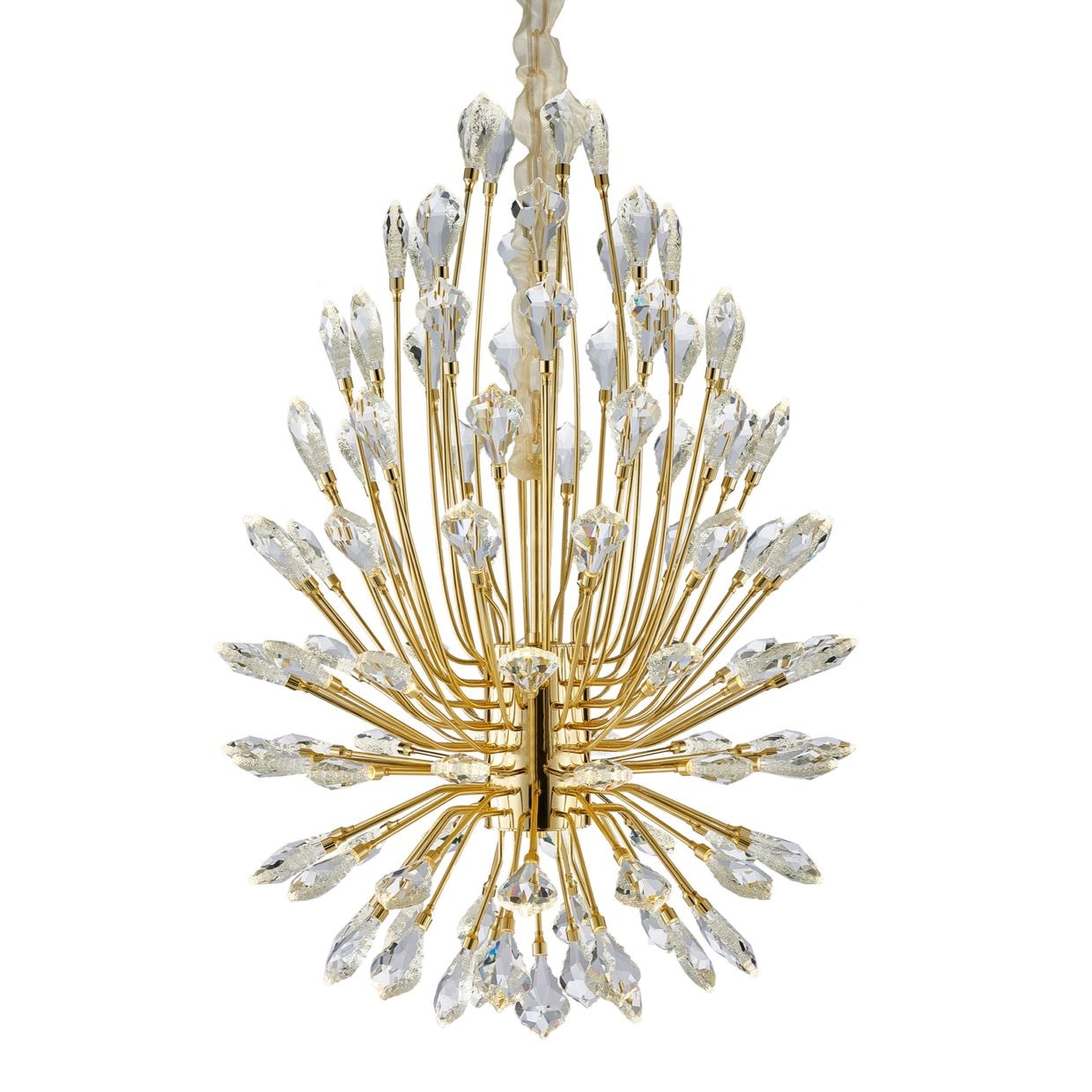 Michael Amini Furniture Astra LED Clear Chandelier Gold,Large LT-CH1055GLED-CLR