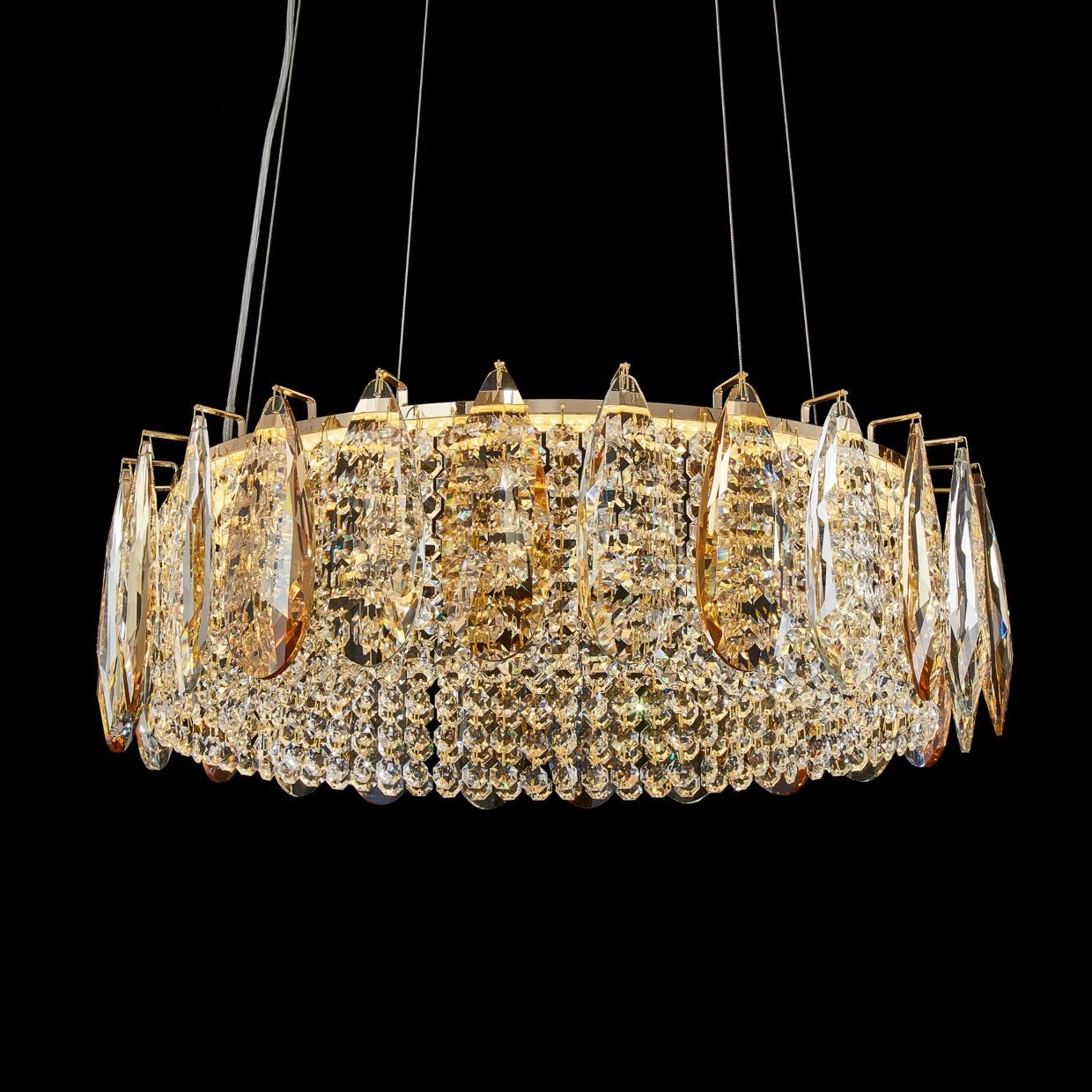 Michael Amini Furniture Imperia LED Chandelier, Gold, Small LT-CH1065GLED-GLD