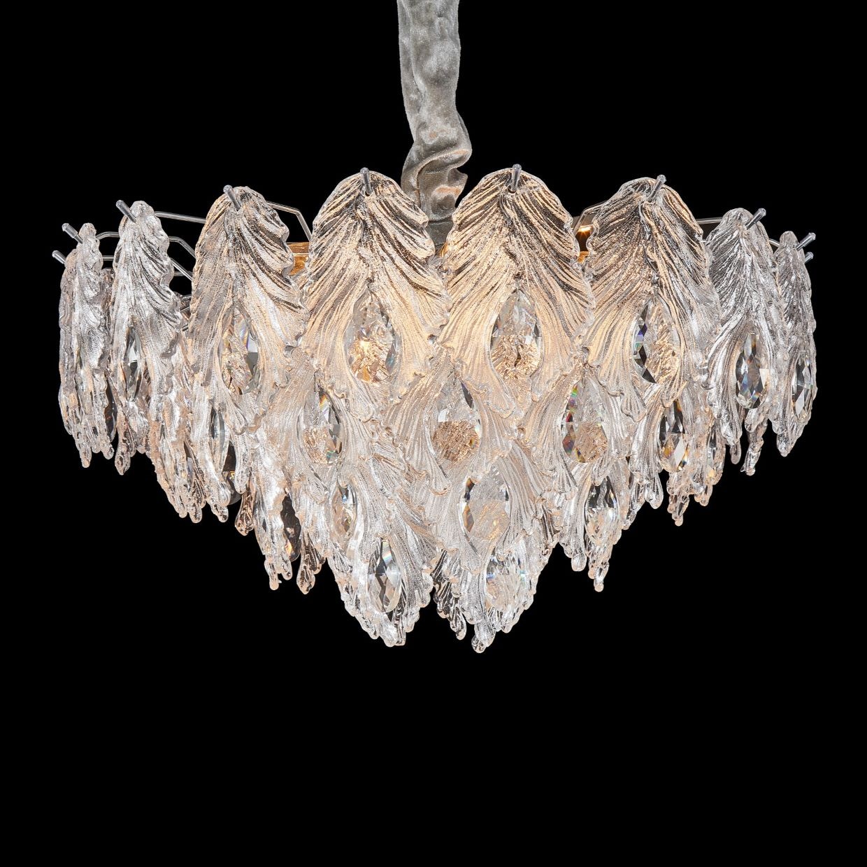 Michael Amini Furniture Orlisse 9 Light Clear Chandelier Chrome LT-CH1069CHR-9CLR