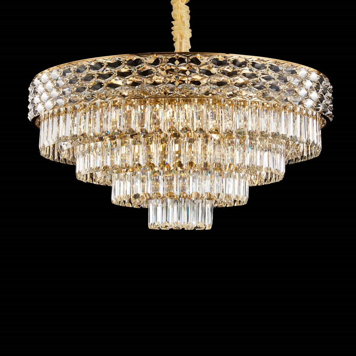 Michael Amini Furniture Aurelia 21 Light Clear Chandelier Gold LT-CH1072GLD-21CLR