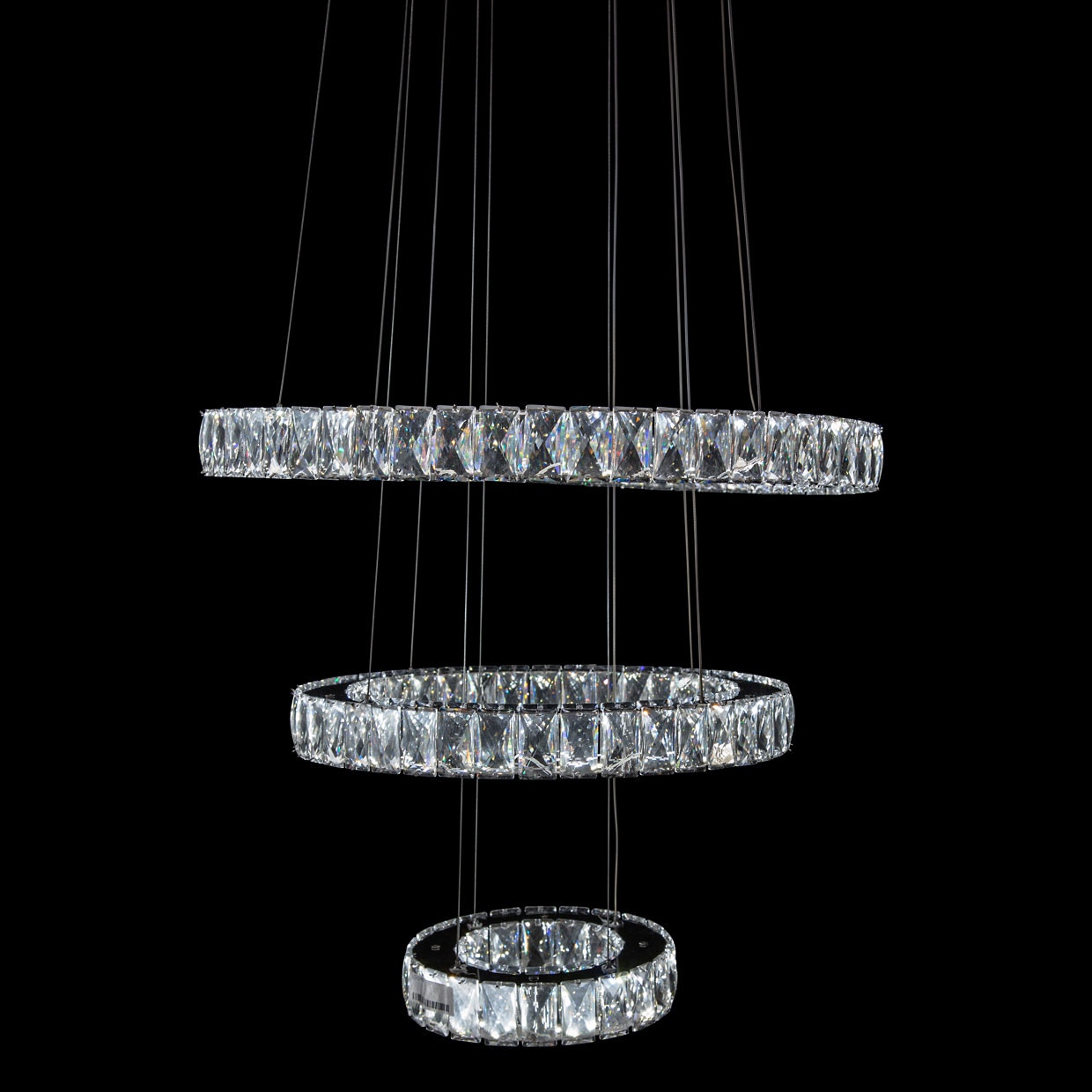 Michael Amini Furniture Asteroids LED Chandelier Round Rings LT-CH808
