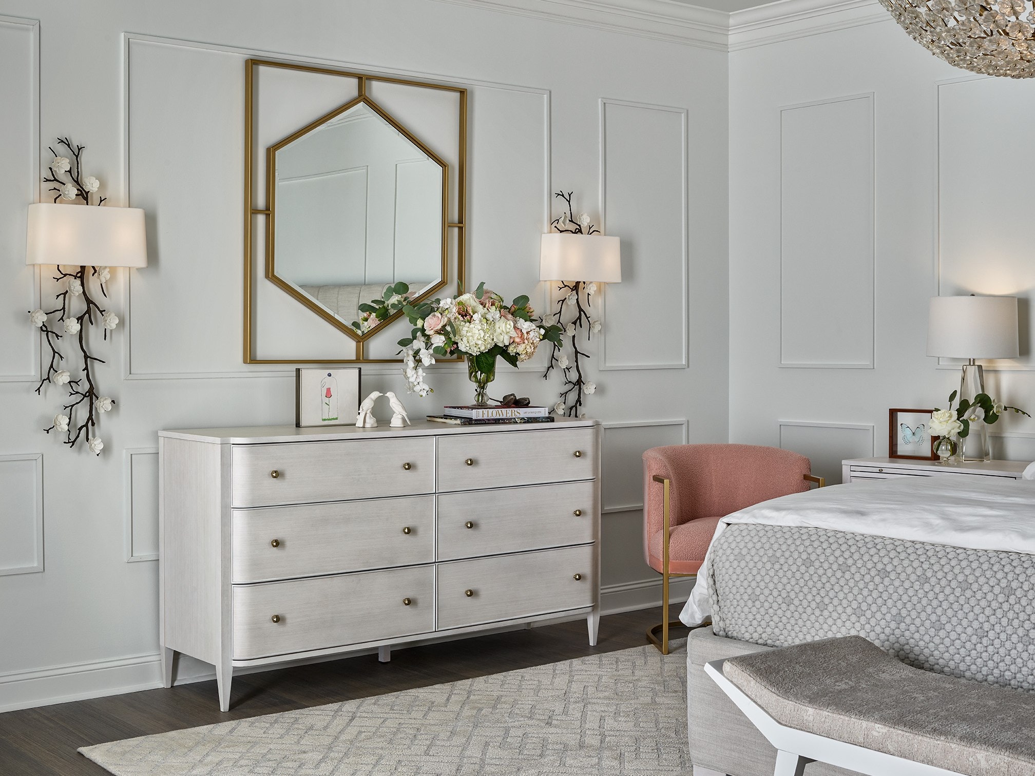 Miranda Kerr Home by Universal 956A050 Bedroom Chelsea Dresser