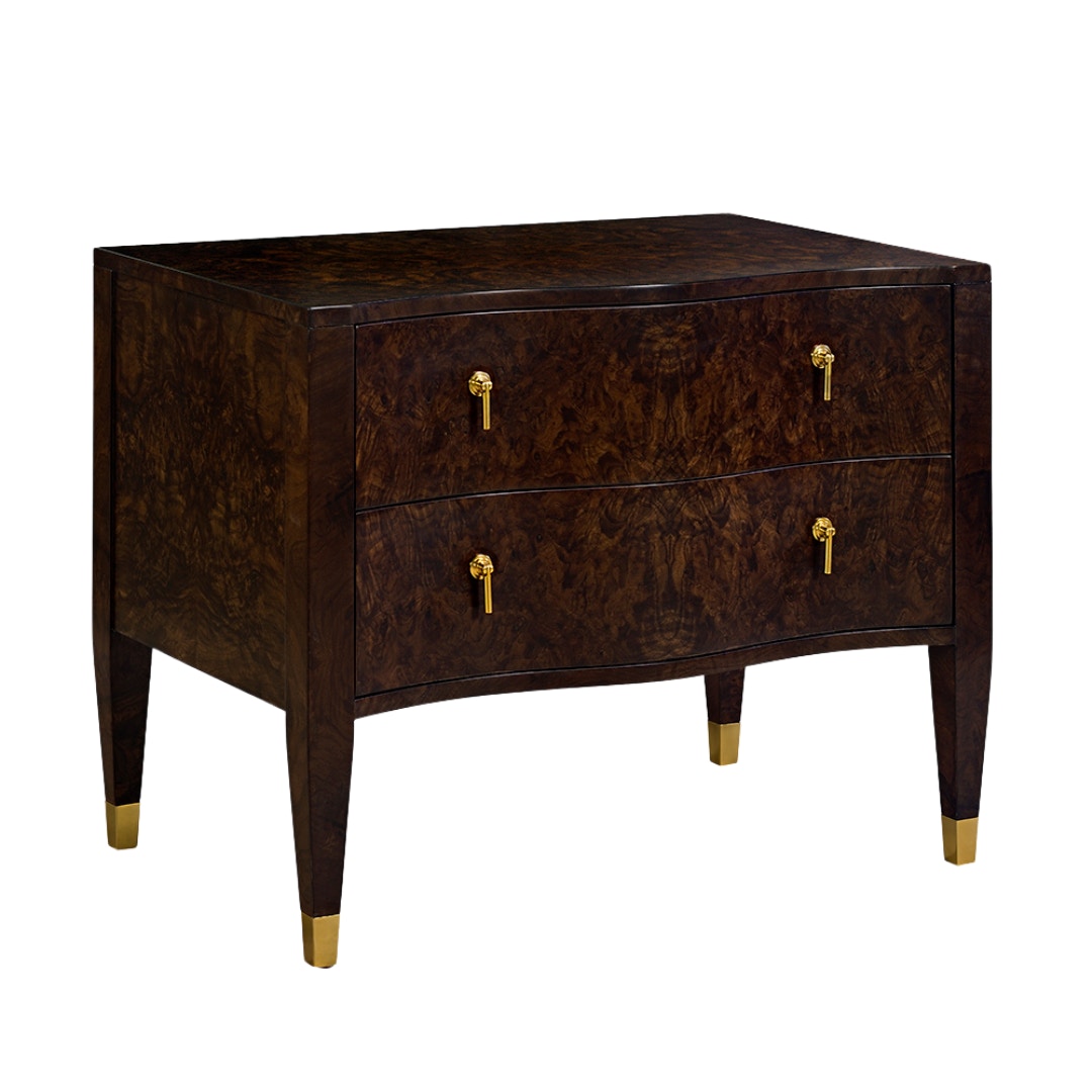 Oliver Home Furnishings Serpentine Nightstand 1356-50