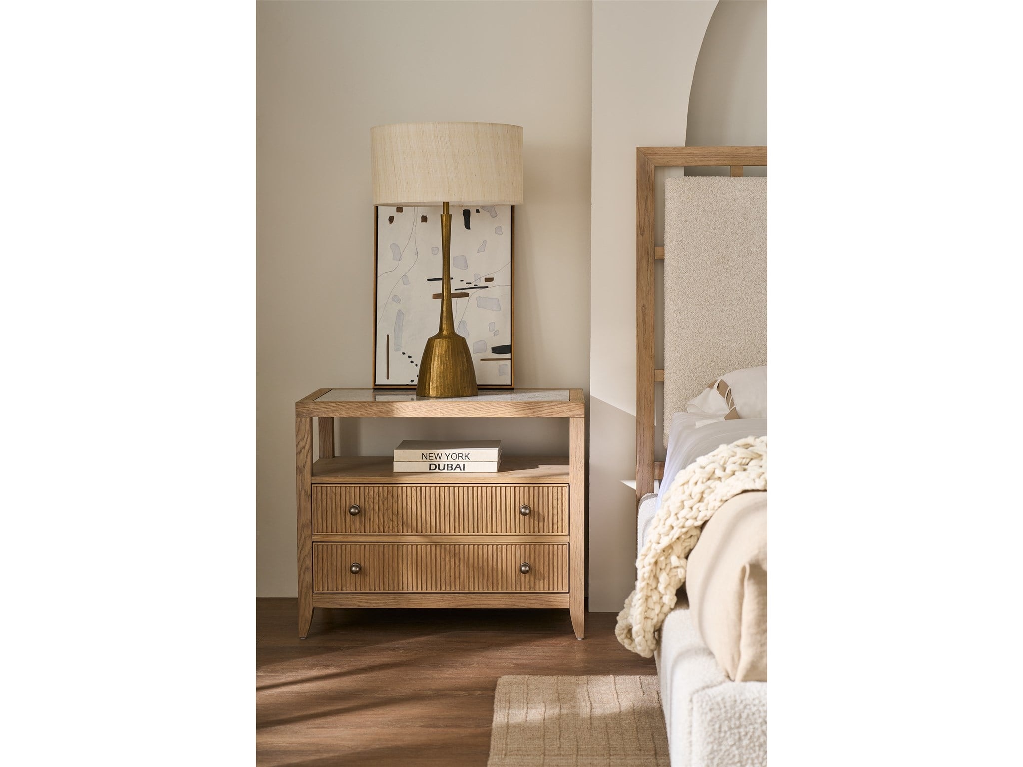 Universal Furniture U428A356 Bedroom Carmen Two Drawer Nightstand