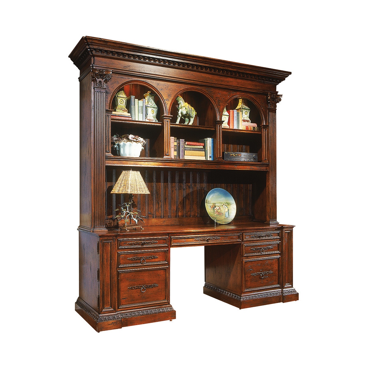 Habersham Furniture 530030 Knightsbridge Home Office With Bookcase