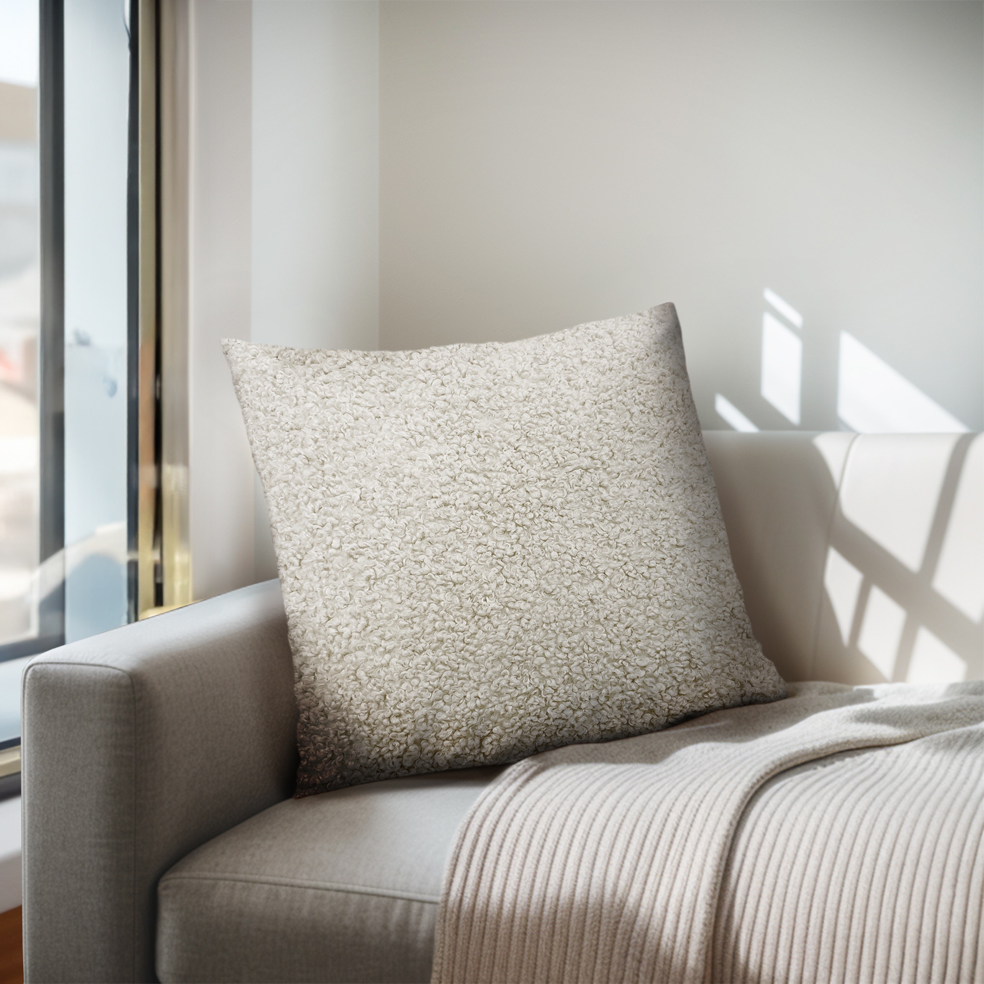 Hampton Hill Bedding Tara Solid Boucle Square Pillow CH30-0041