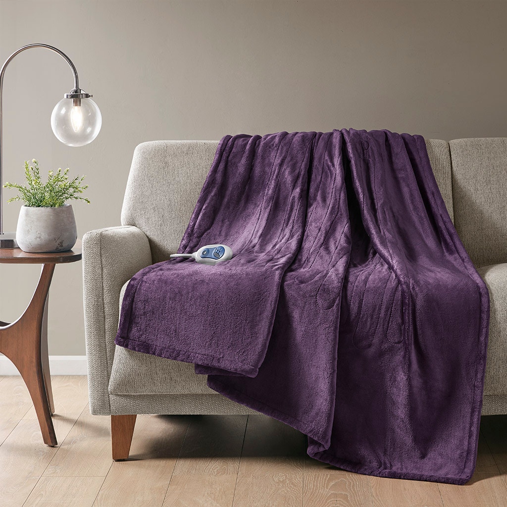 Hampton Hill Bedding Plush Heated Throw BR54-1925
