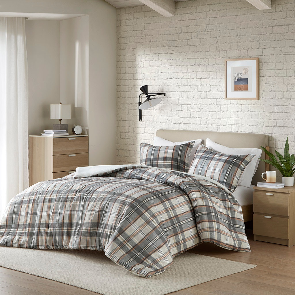 Hampton Hill Bedding Blake Plaid Duvet Cover Set ID12-2334
