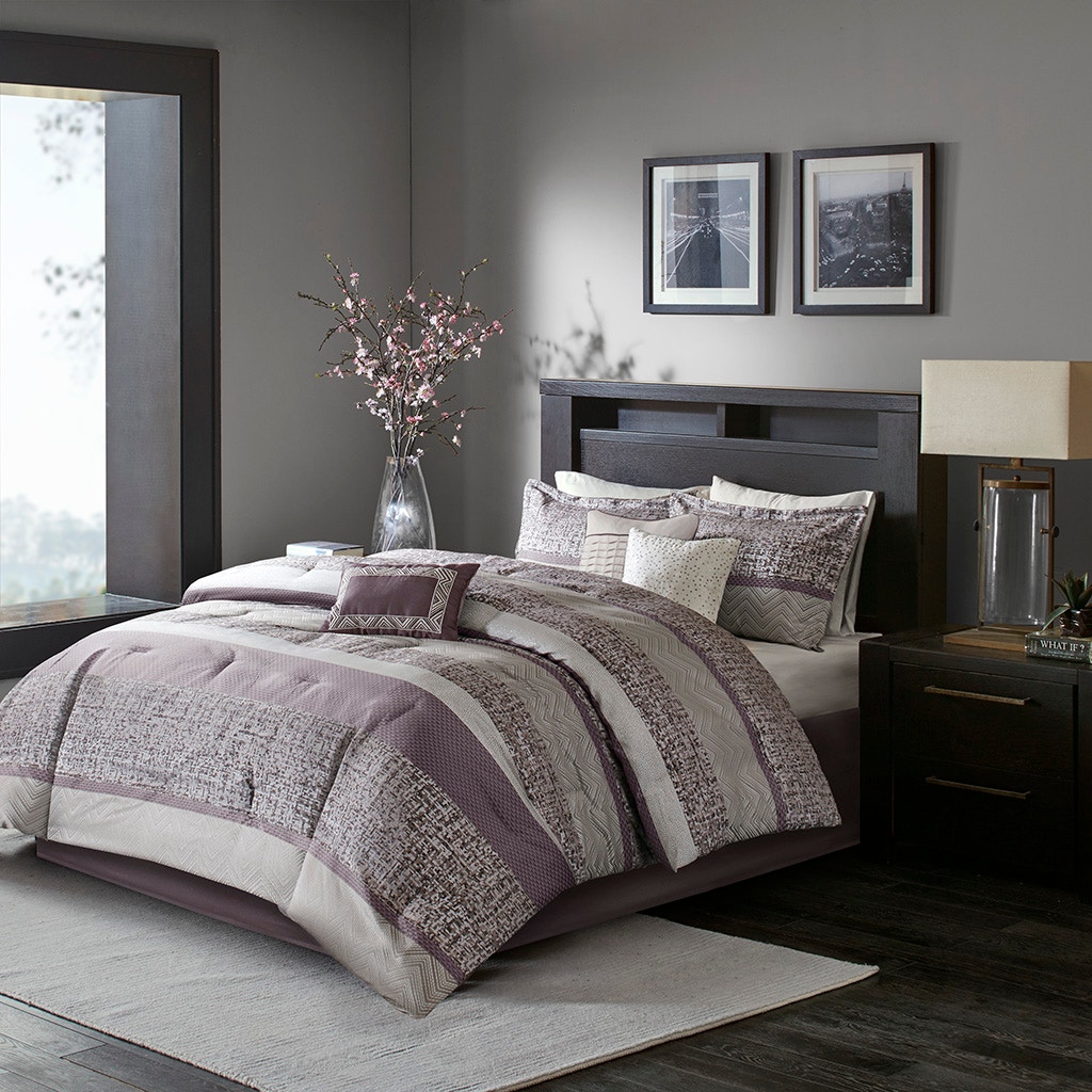 Hampton Hill Bedding Rhapsody 7 Piece Jacquard Comforter Set MP10-7327