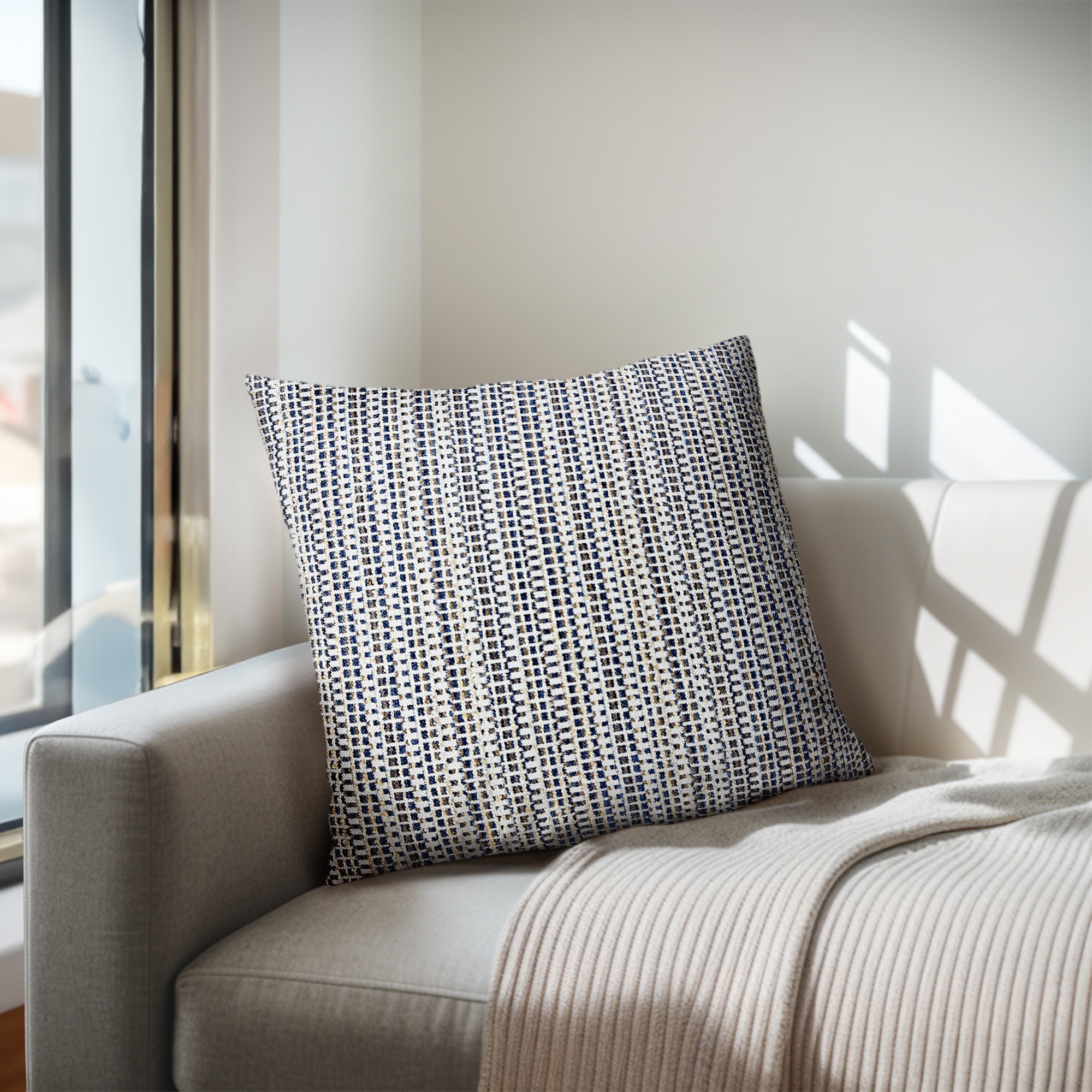 Hampton Hill Bedding Harper Square Stripe Pillow CH30-0034