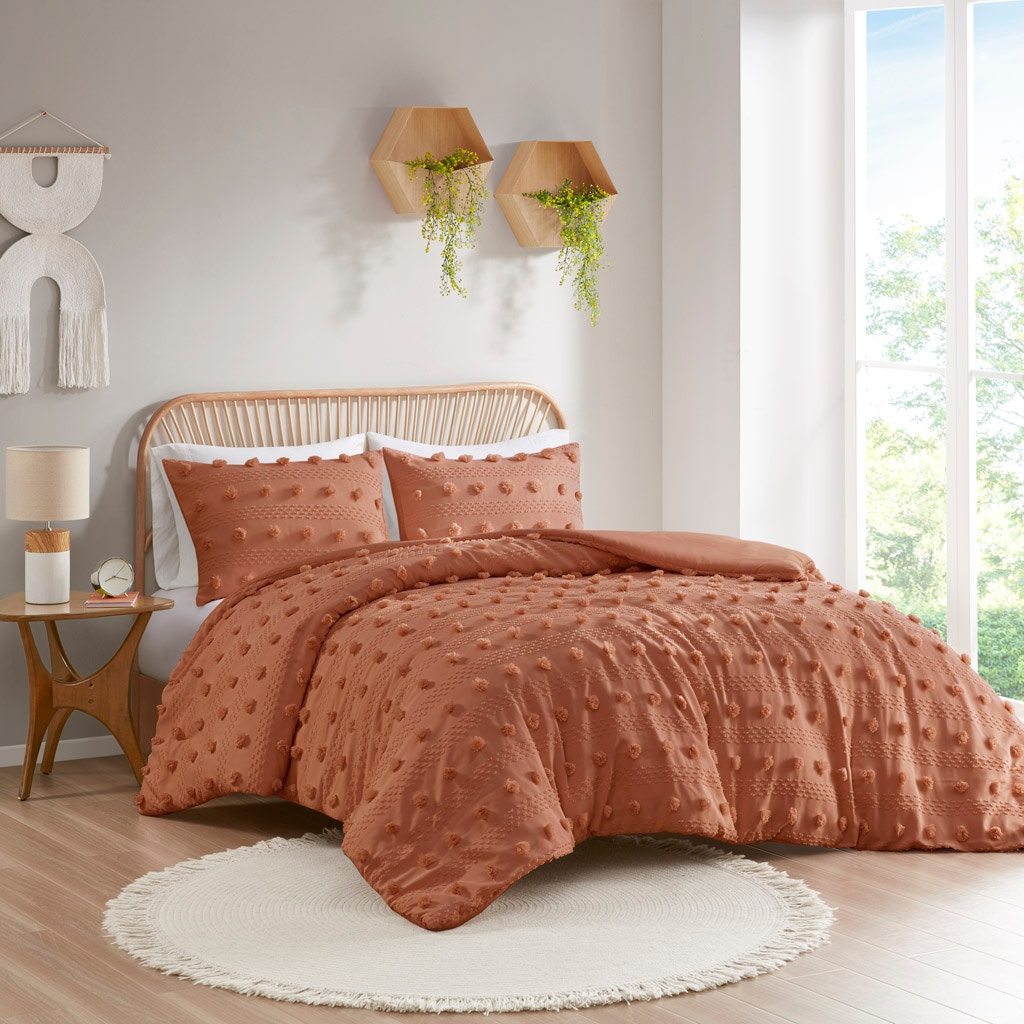 Hampton Hill Bedding Lucy Clip Jacquard Duvet Cover Set ID12-2275