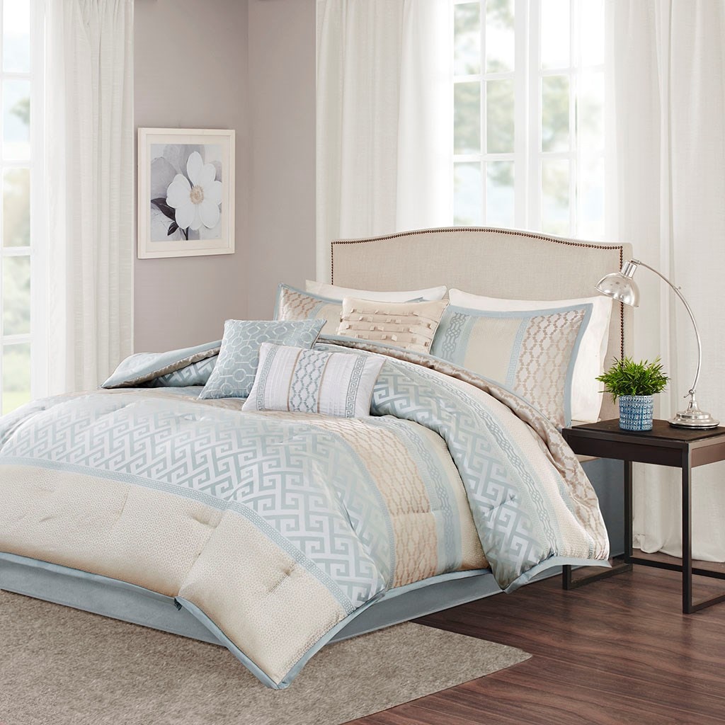 Hampton Hill Bedding Mp10 2415 Bedroom Bennett 7 Piece Comforter Set